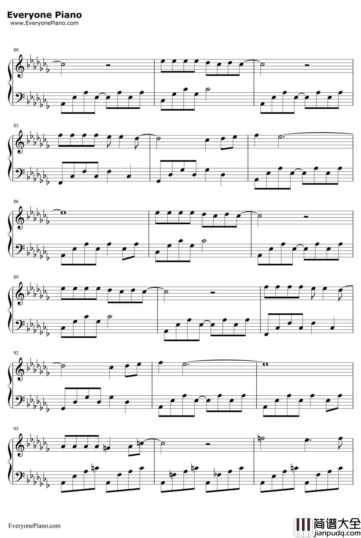 春风十里不如你钢琴谱_李健_春风十里不如你主题曲