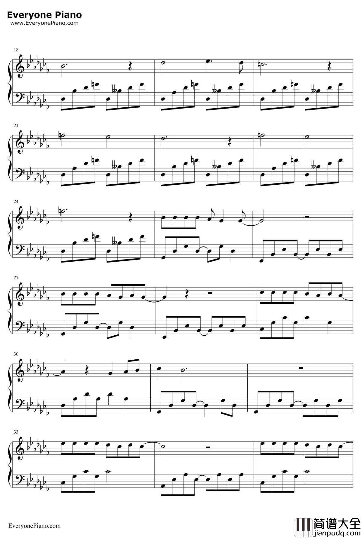 春风十里不如你钢琴谱_李健_春风十里不如你主题曲