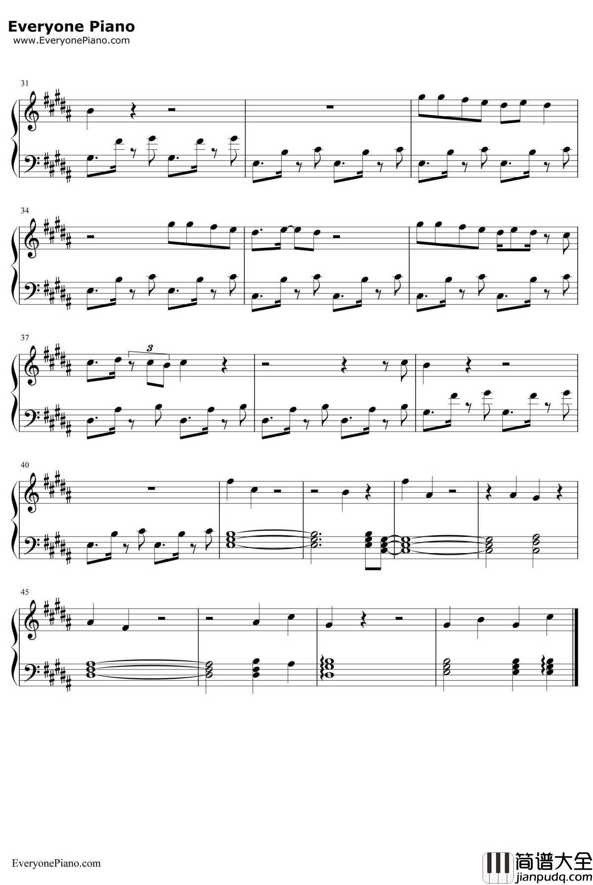 Passionfruit钢琴谱_Drake