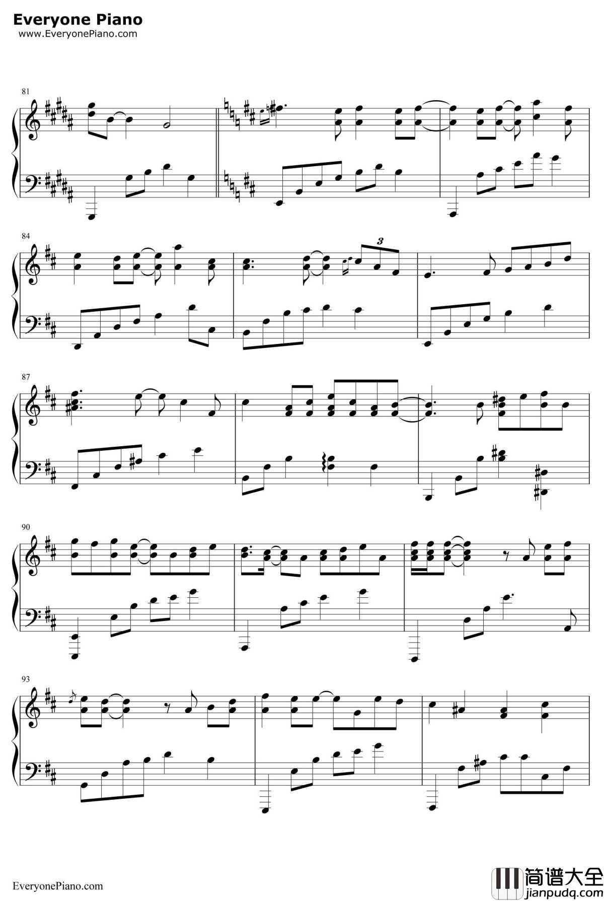 车站钢琴谱_李健_我是歌手