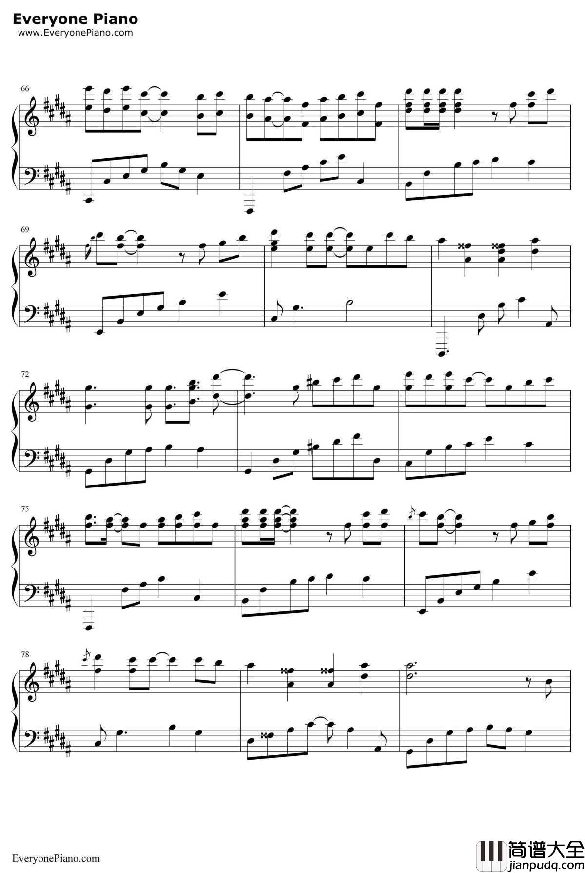 车站钢琴谱_李健_我是歌手