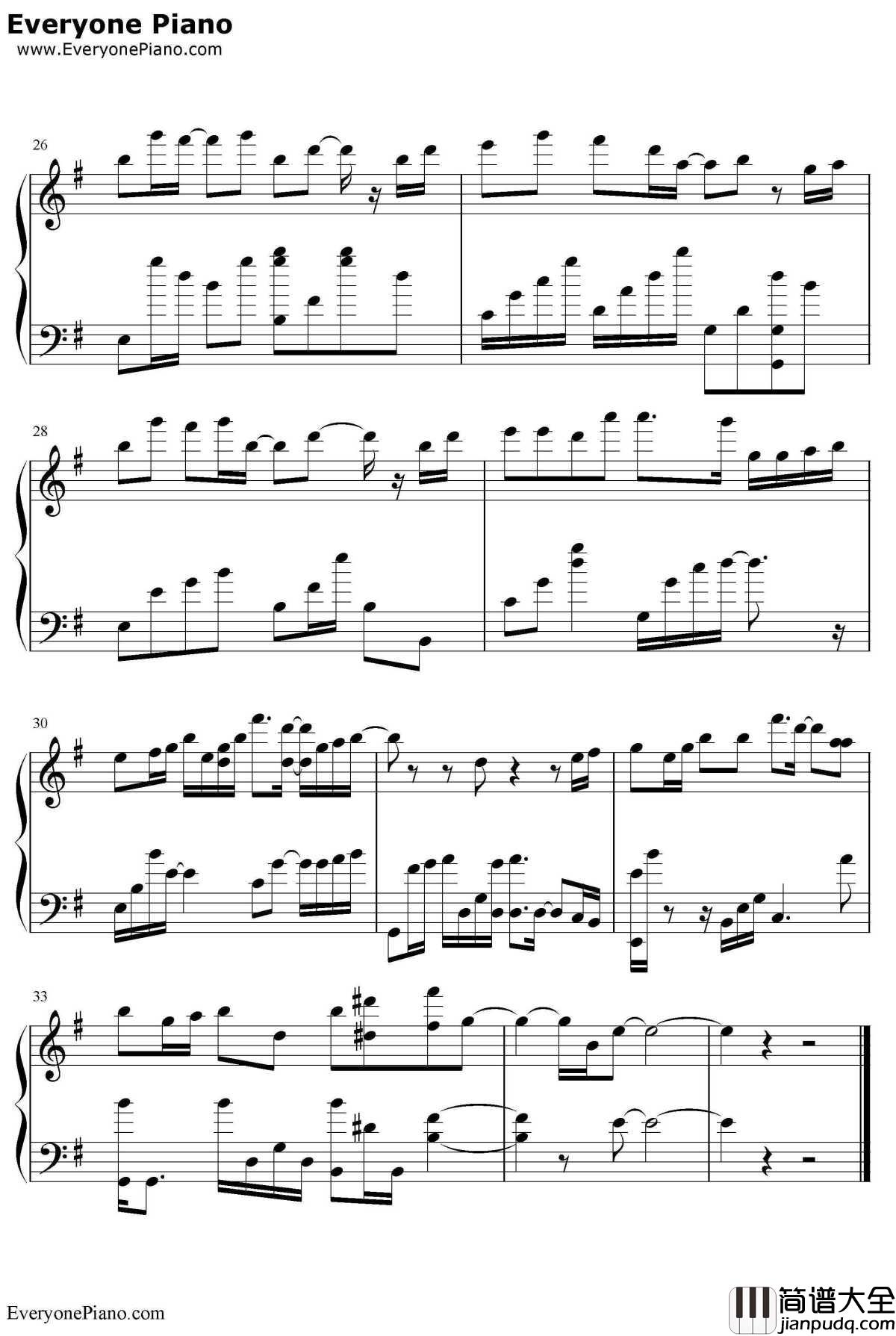 情话钢琴谱__徐良