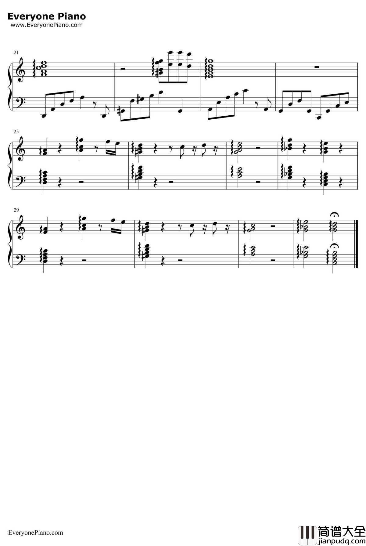 Fake_Love钢琴谱_Drake