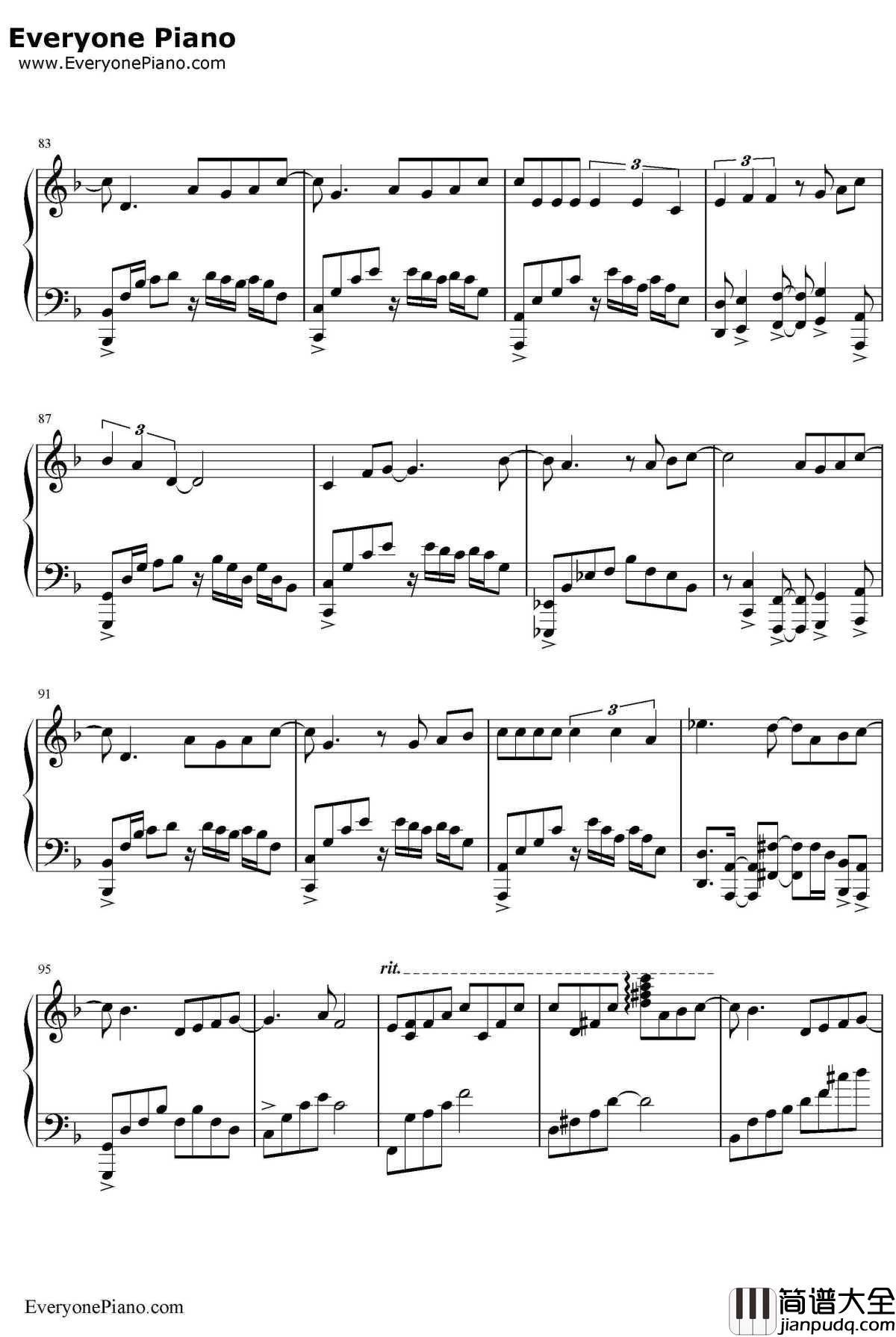 忘记拥抱钢琴谱_A_Lin