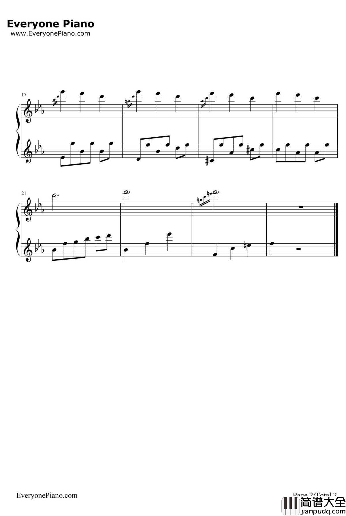 こわれかけのオルゴール钢琴谱_佐藤ひろ美_快要坏掉的八音盒主题曲