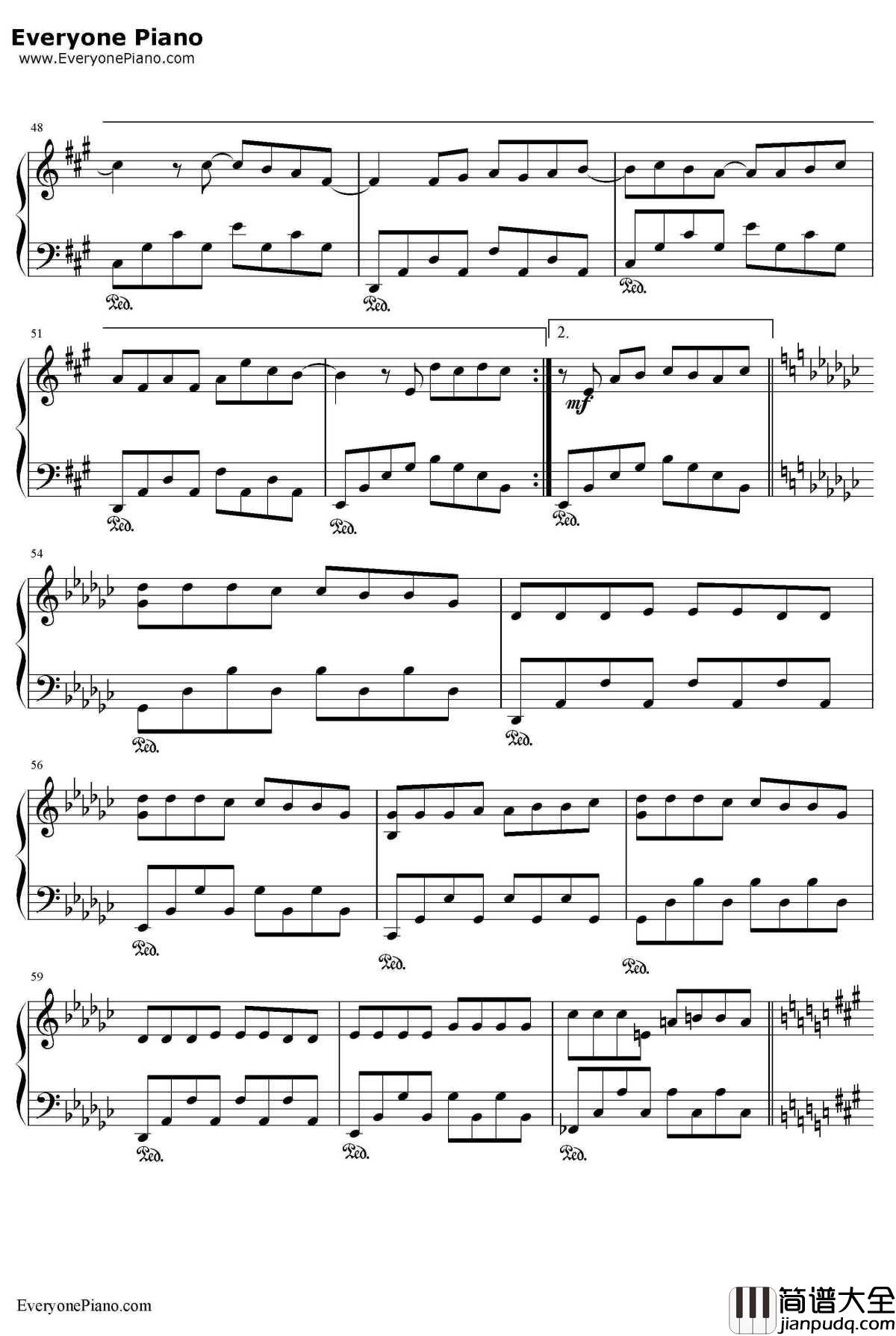 天后钢琴谱_陈势安_