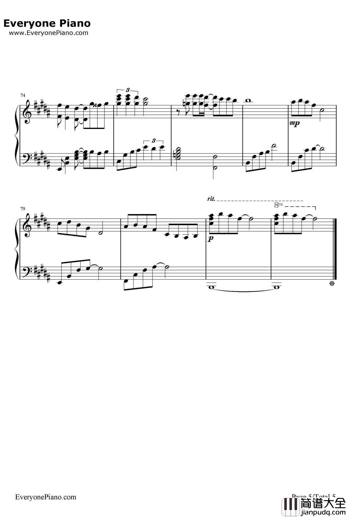 我钢琴谱_张国荣