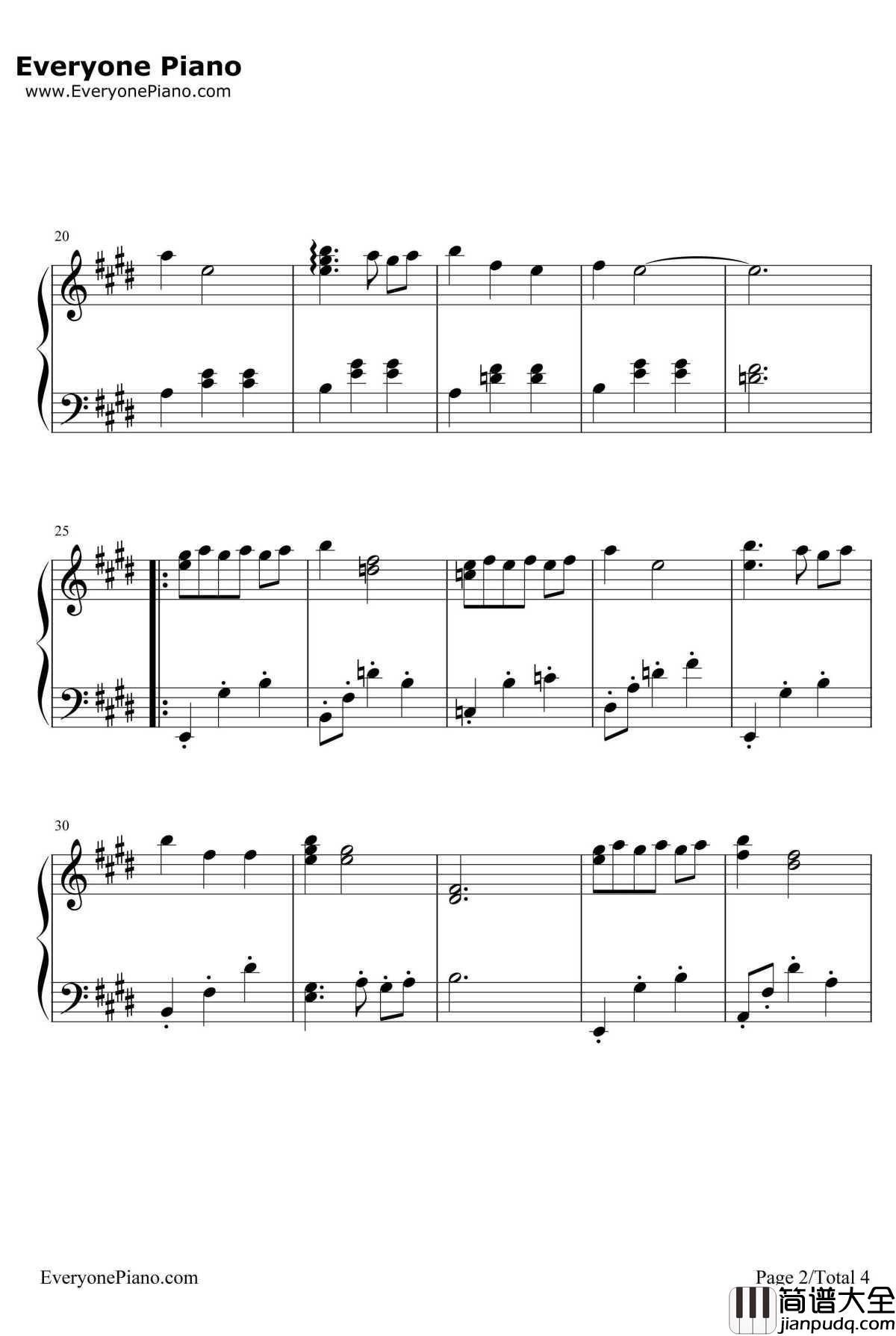 路过蜻蜓钢琴谱_张国荣