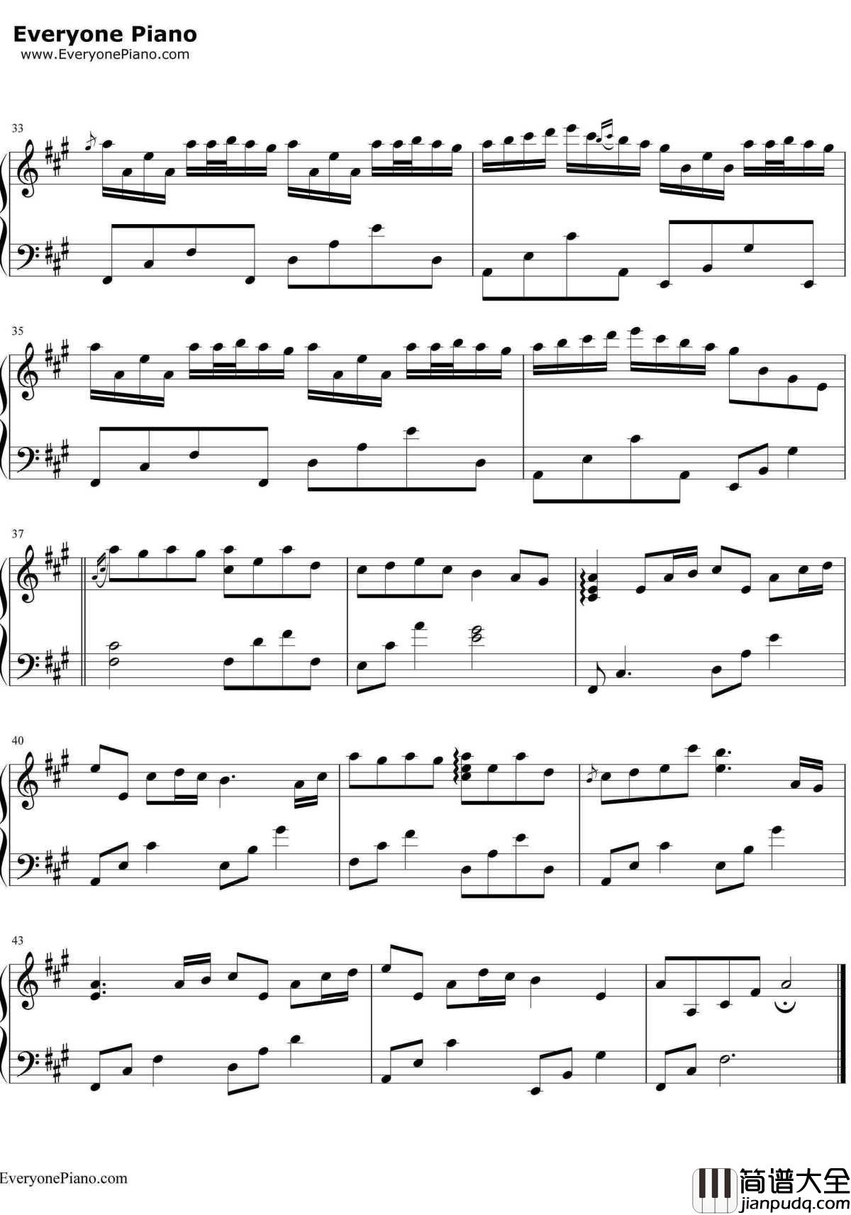 River_flows_in_you钢琴谱_李闰珉_你的心河