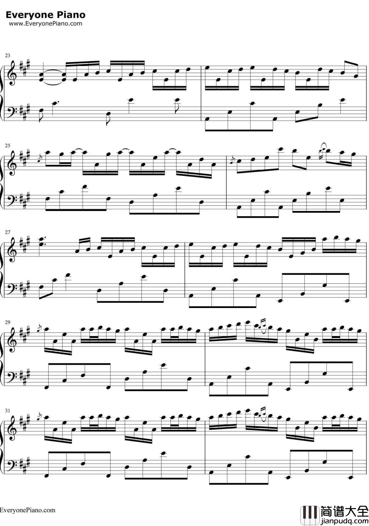 River_flows_in_you钢琴谱_李闰珉_你的心河