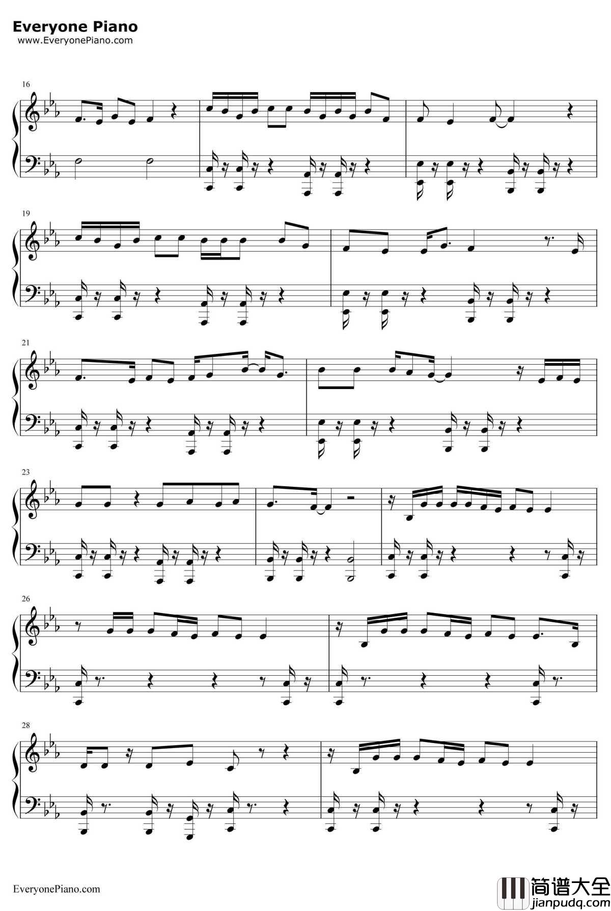 啷个哩个啷钢琴谱_鹏泊