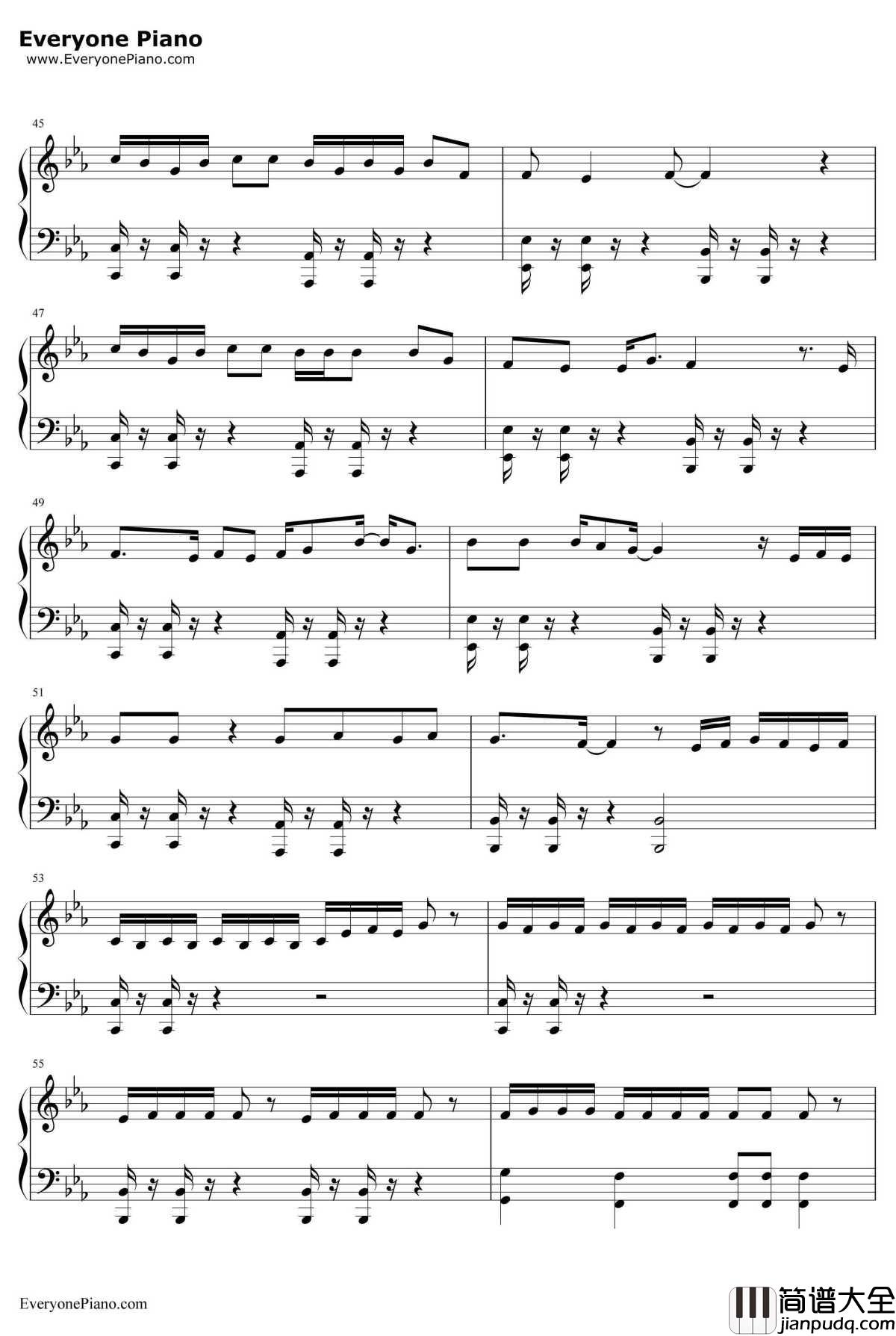 啷个哩个啷钢琴谱_鹏泊