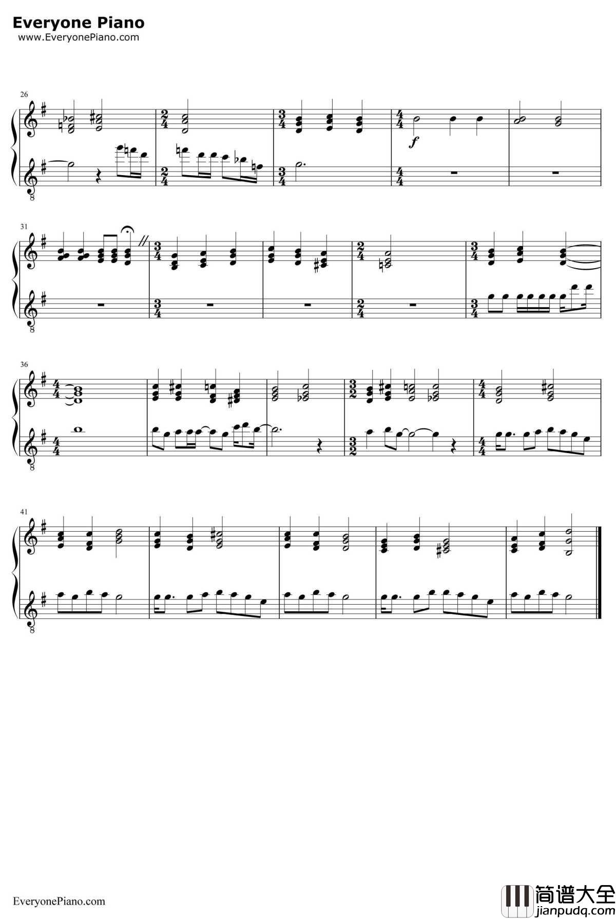 Blackbird钢琴谱_TheBeatles