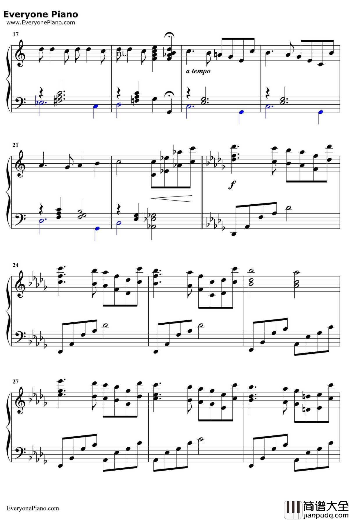 La_Vie_En_Rose钢琴谱_EdithPiaf