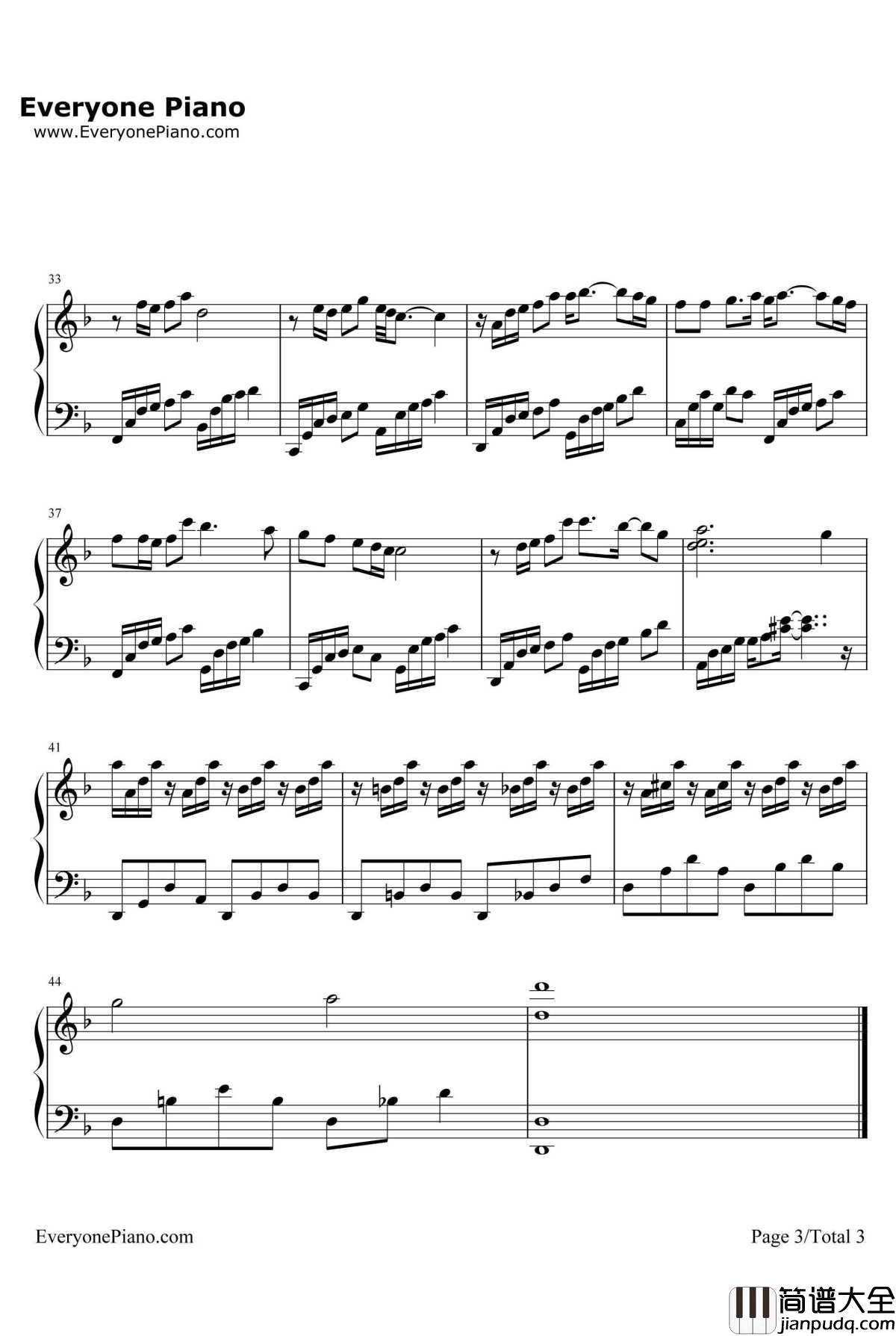 为了遇见你钢琴谱_薛之谦