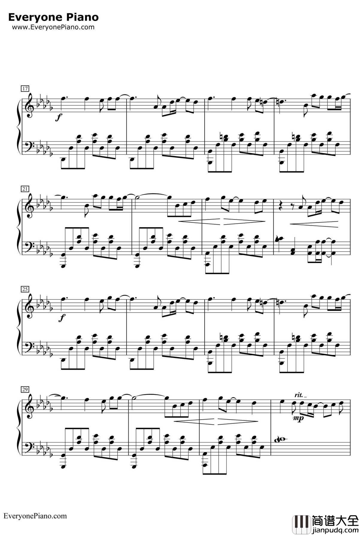 默默无语钢琴谱_朴信惠张根硕9thstreet__原来是美男啊_插曲