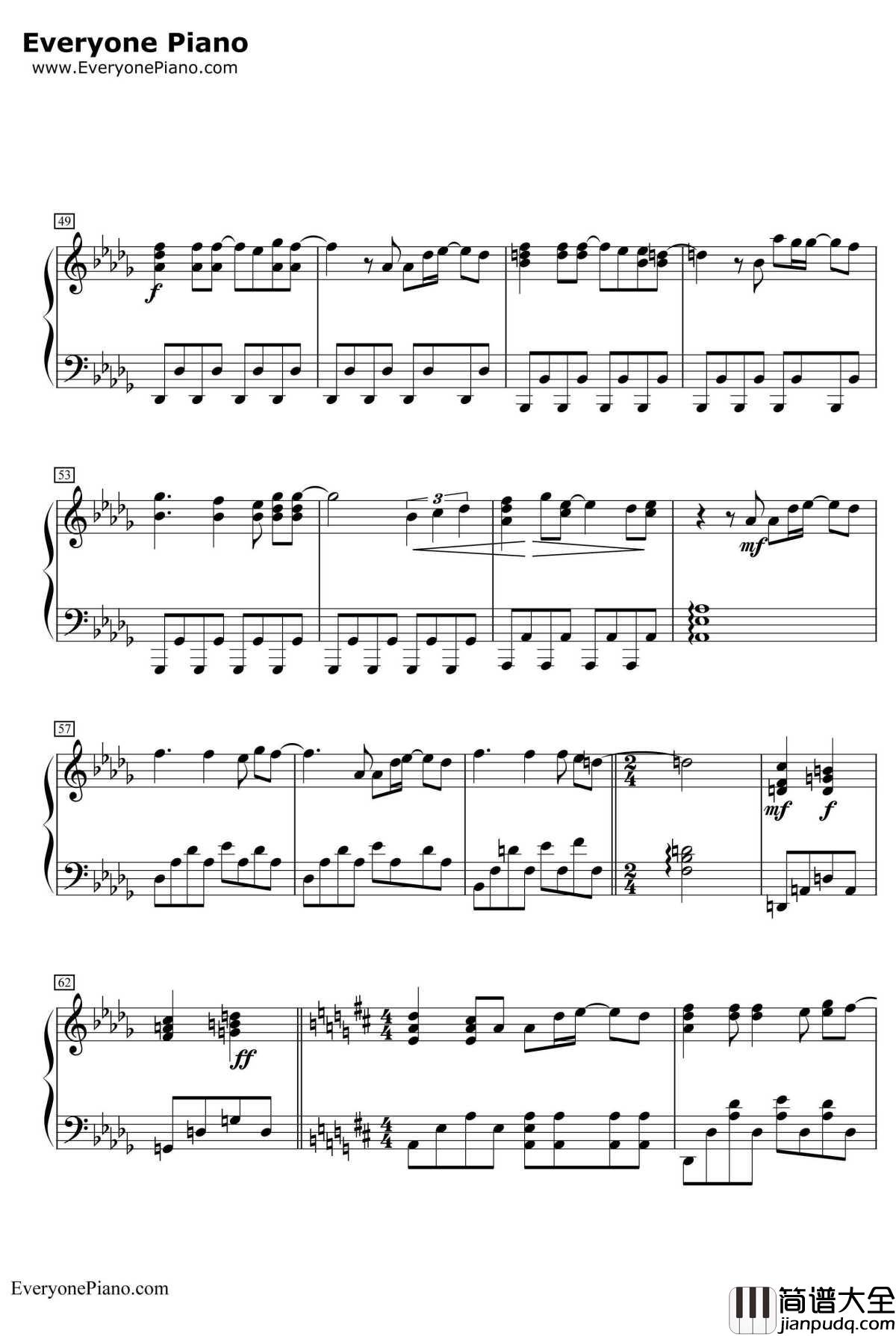 默默无语钢琴谱_朴信惠张根硕9thstreet__原来是美男啊_插曲