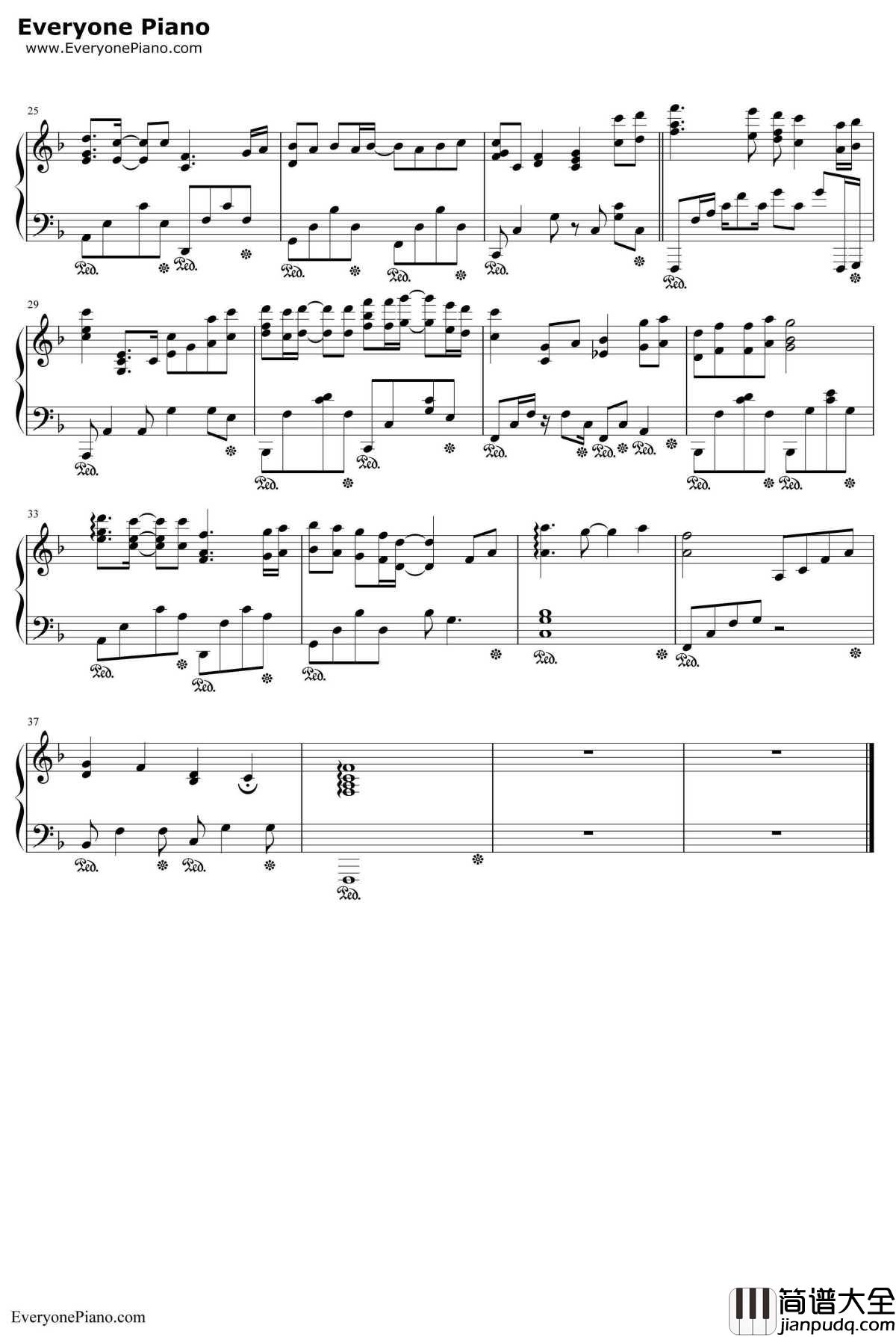 以人民的名义钢琴谱_韩磊江映蓉_人民的名义主题曲