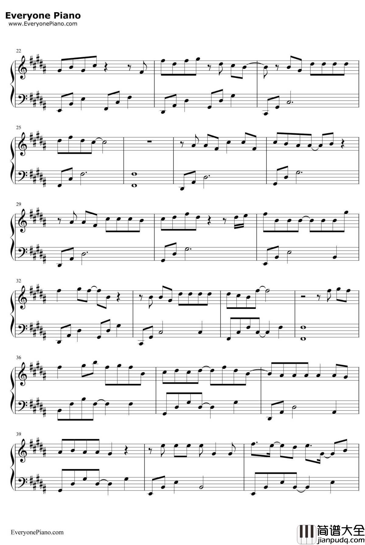 情书钢琴谱_李宇春