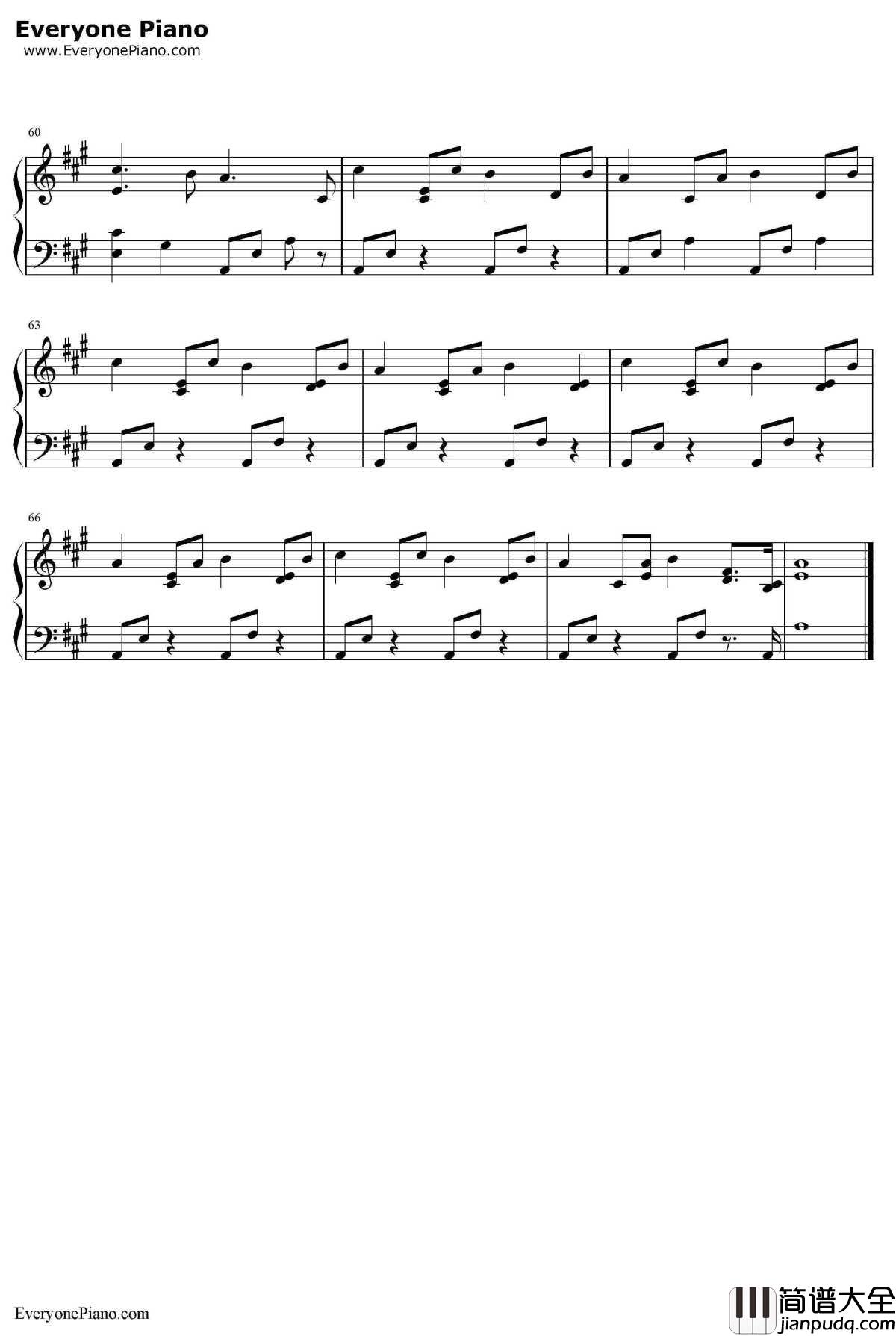 橙色の時钢琴谱_吉森信_续夏目友人帐OST