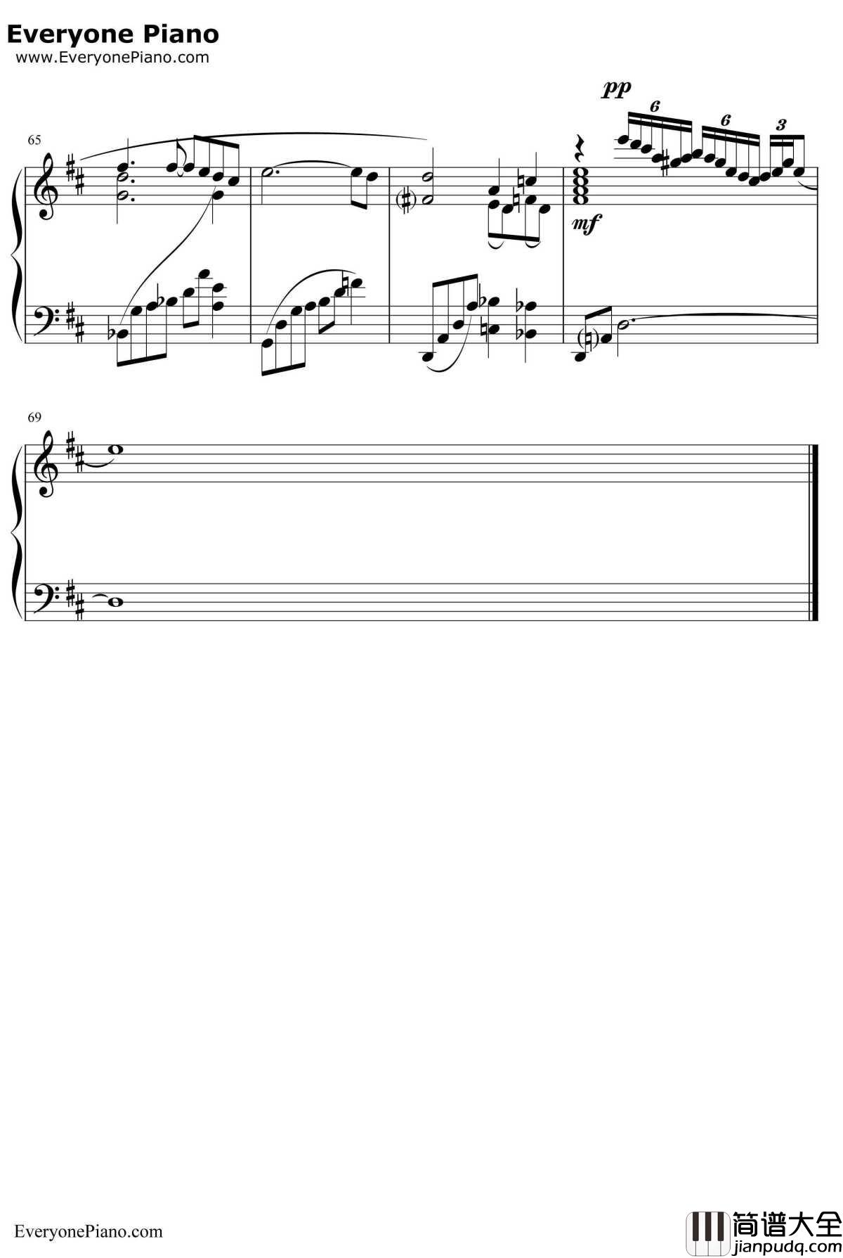 Eyes_On_Me钢琴谱_王菲__最终幻想8_主题曲