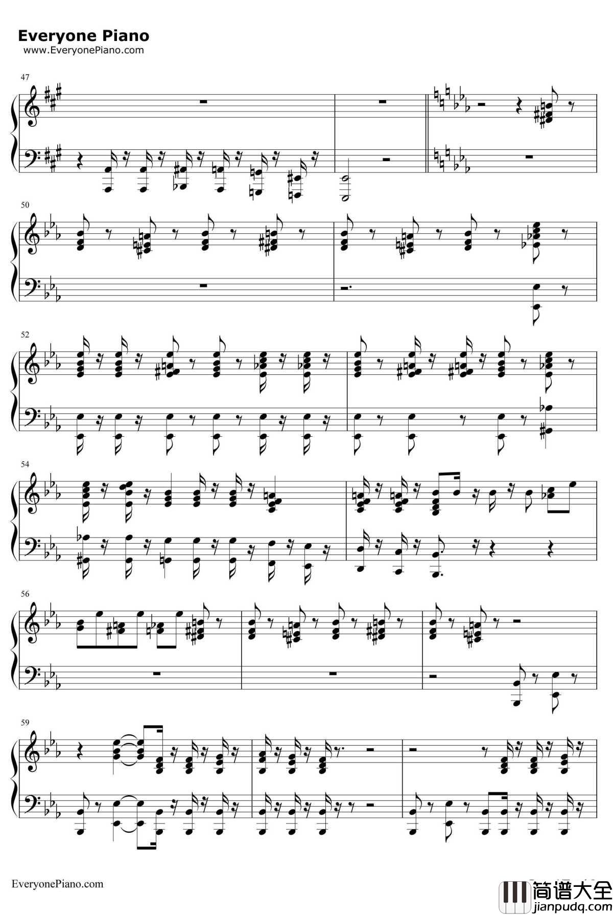 Bohemian_Rhapsody钢琴谱_Queen_波希米亚狂想曲