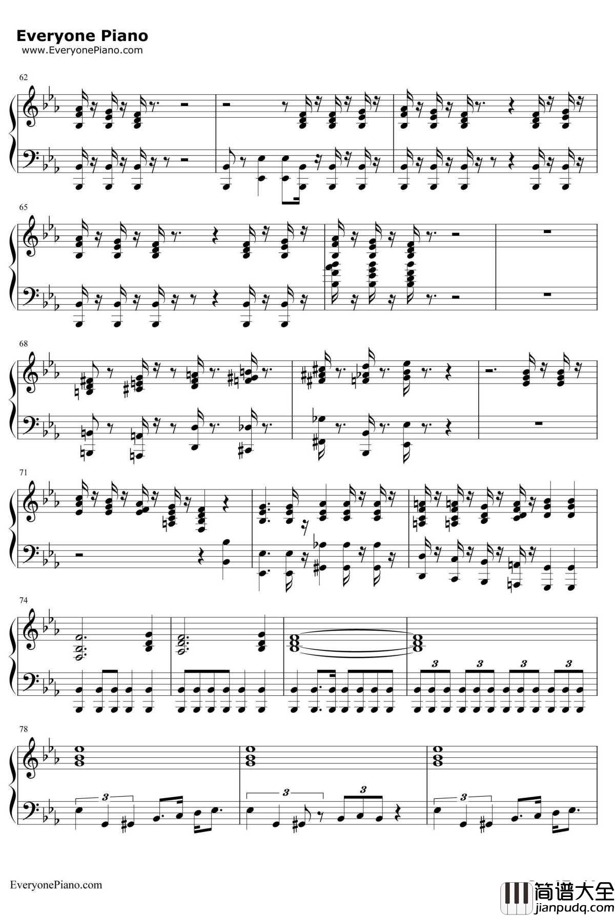 Bohemian_Rhapsody钢琴谱_Queen_波希米亚狂想曲