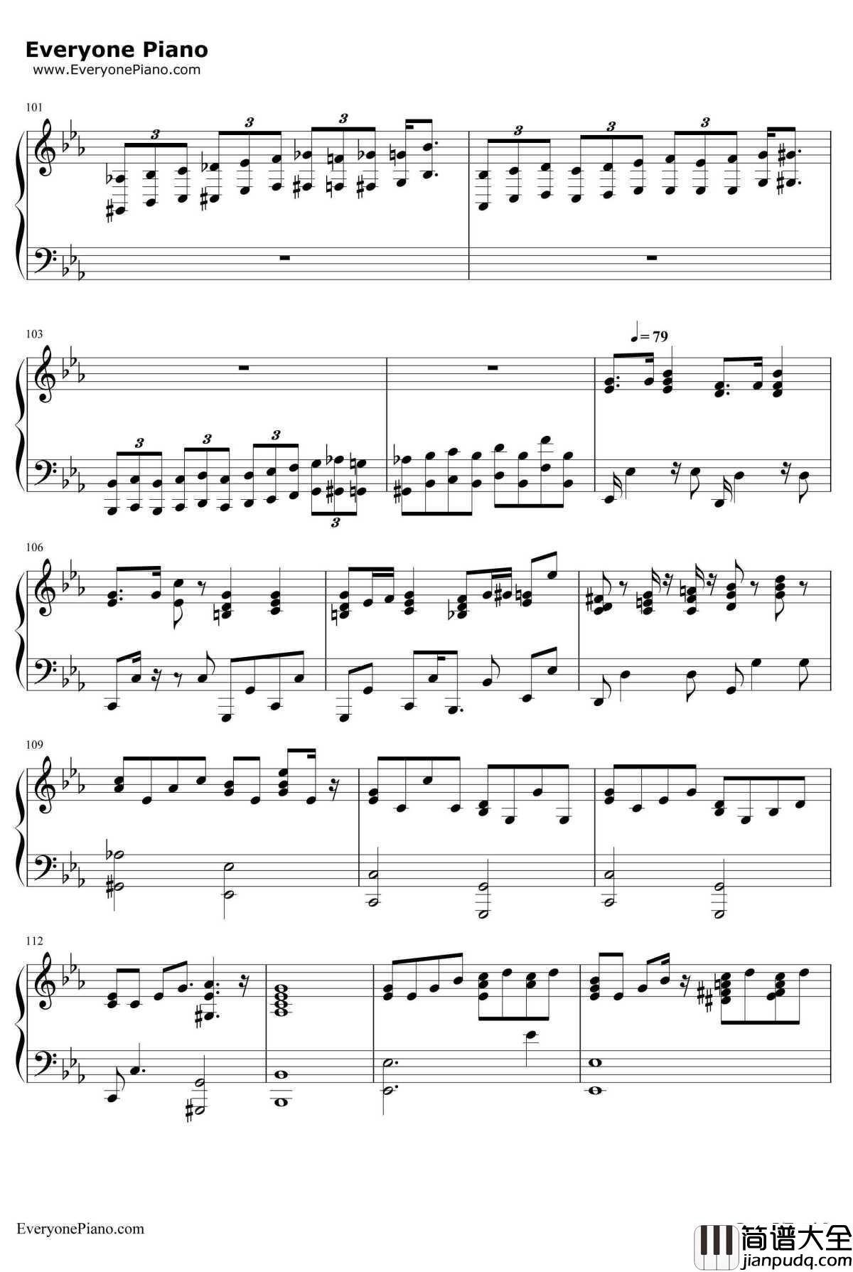 Bohemian_Rhapsody钢琴谱_Queen_波希米亚狂想曲