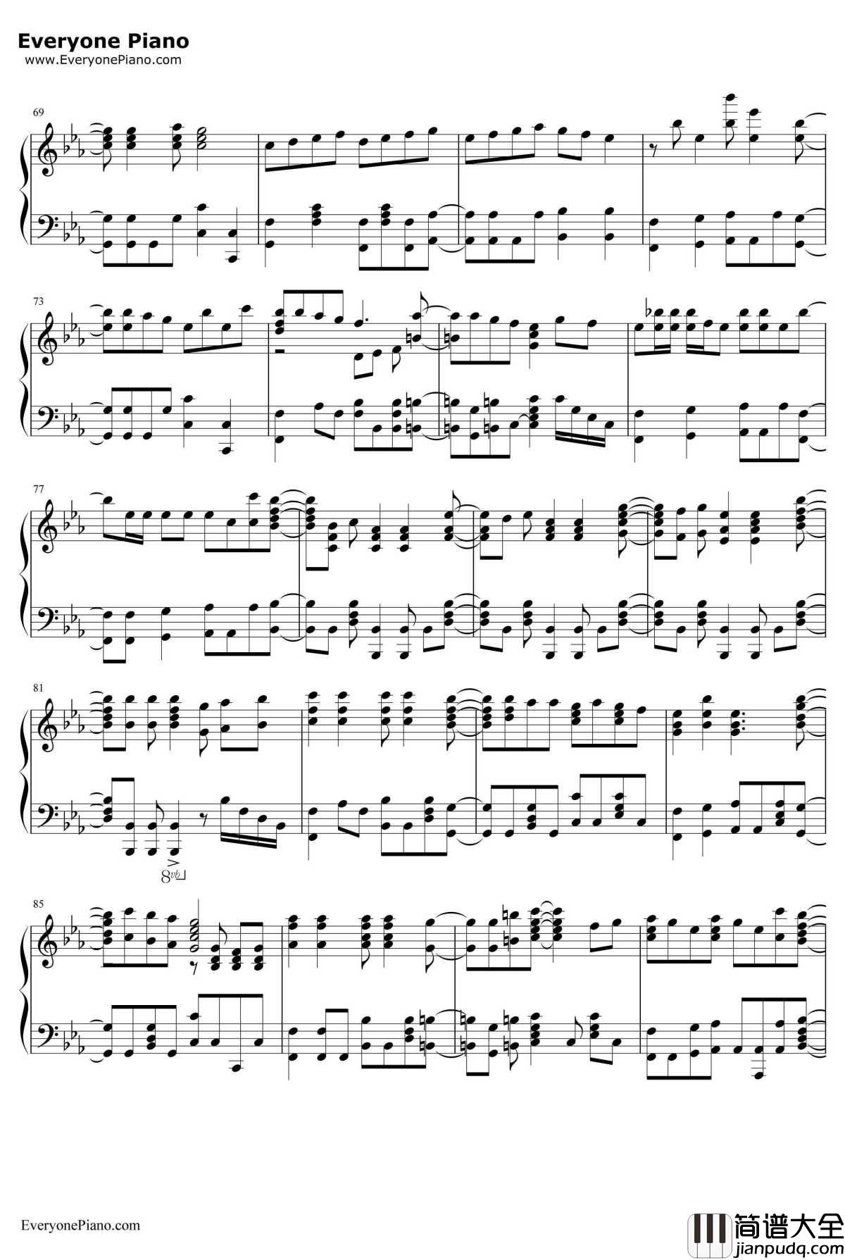 Daydream_Cafe钢琴谱_PetitRabbit's_请问您今天要来点兔子吗OP