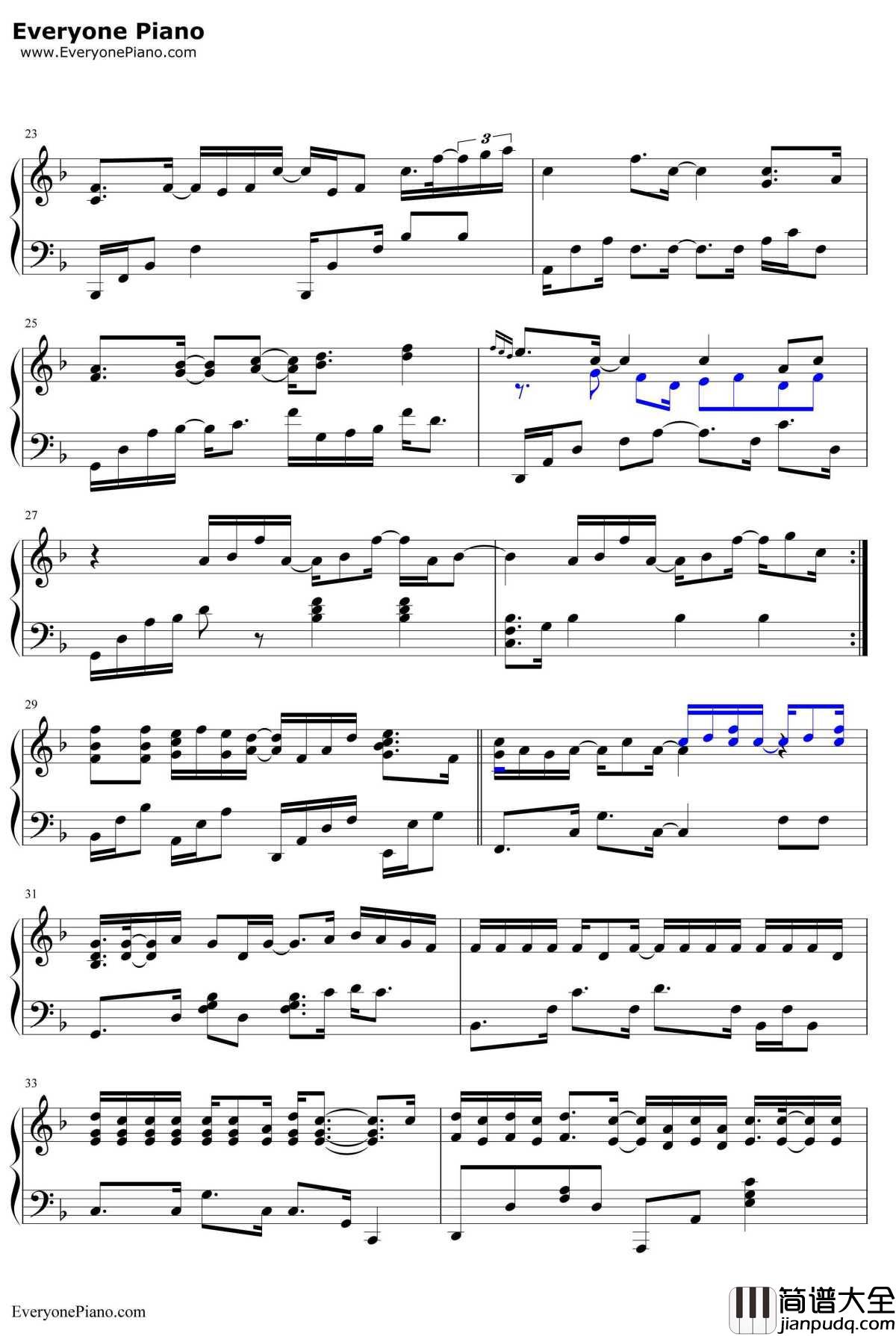 漂洋过海来看你钢琴谱_朱亚文王丽坤_漂洋过海来看你主题曲