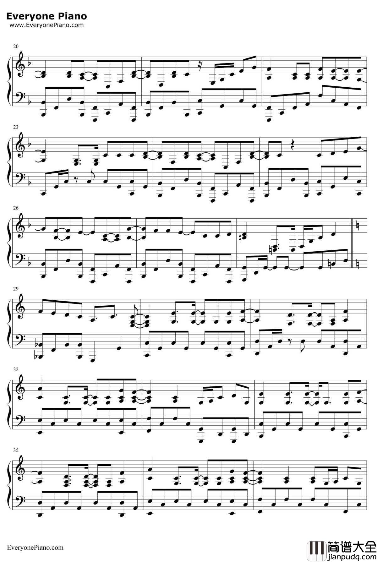 Just_Wanna_Be_With_You钢琴谱_歌舞青春3__歌舞青春3_插曲