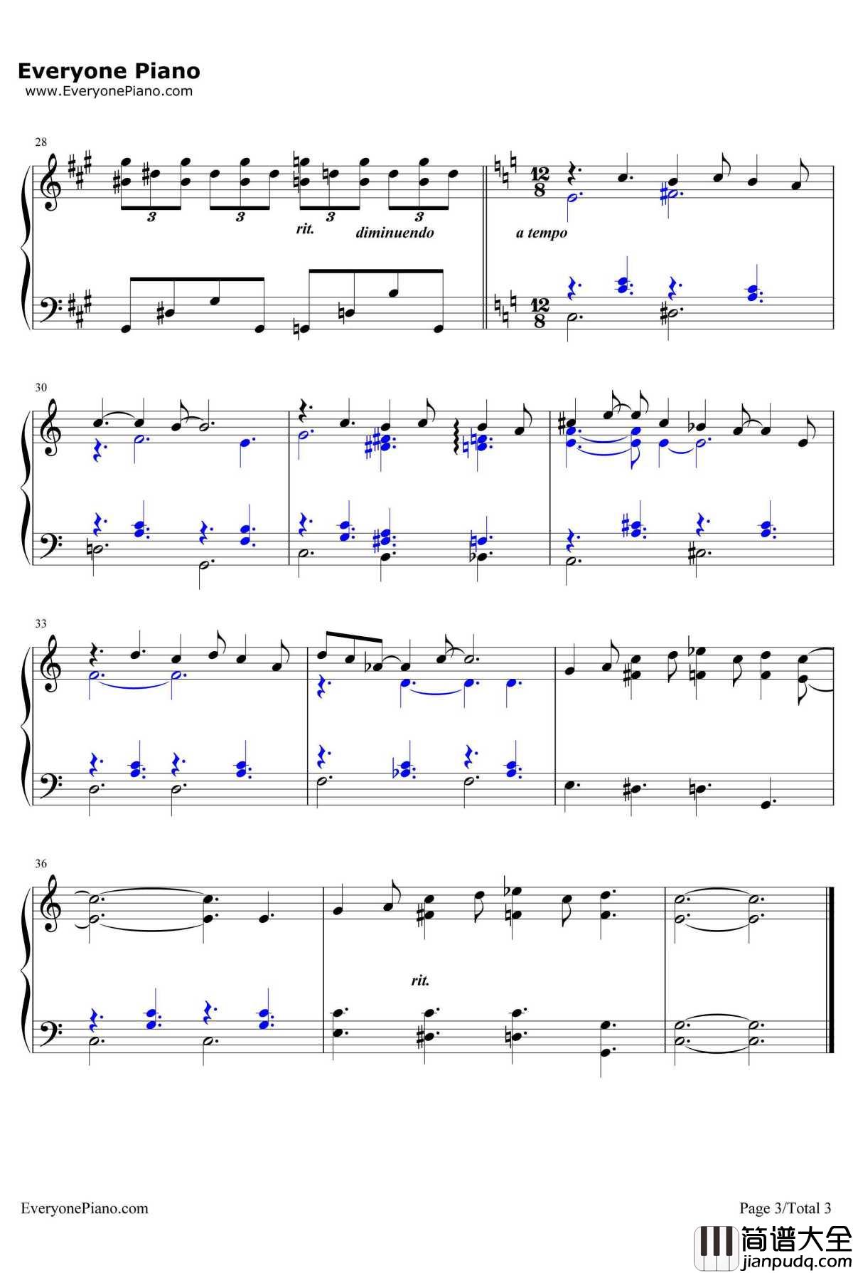 Dream_A_Little_Dream_Of_Me钢琴谱_Yiruma　李闰珉