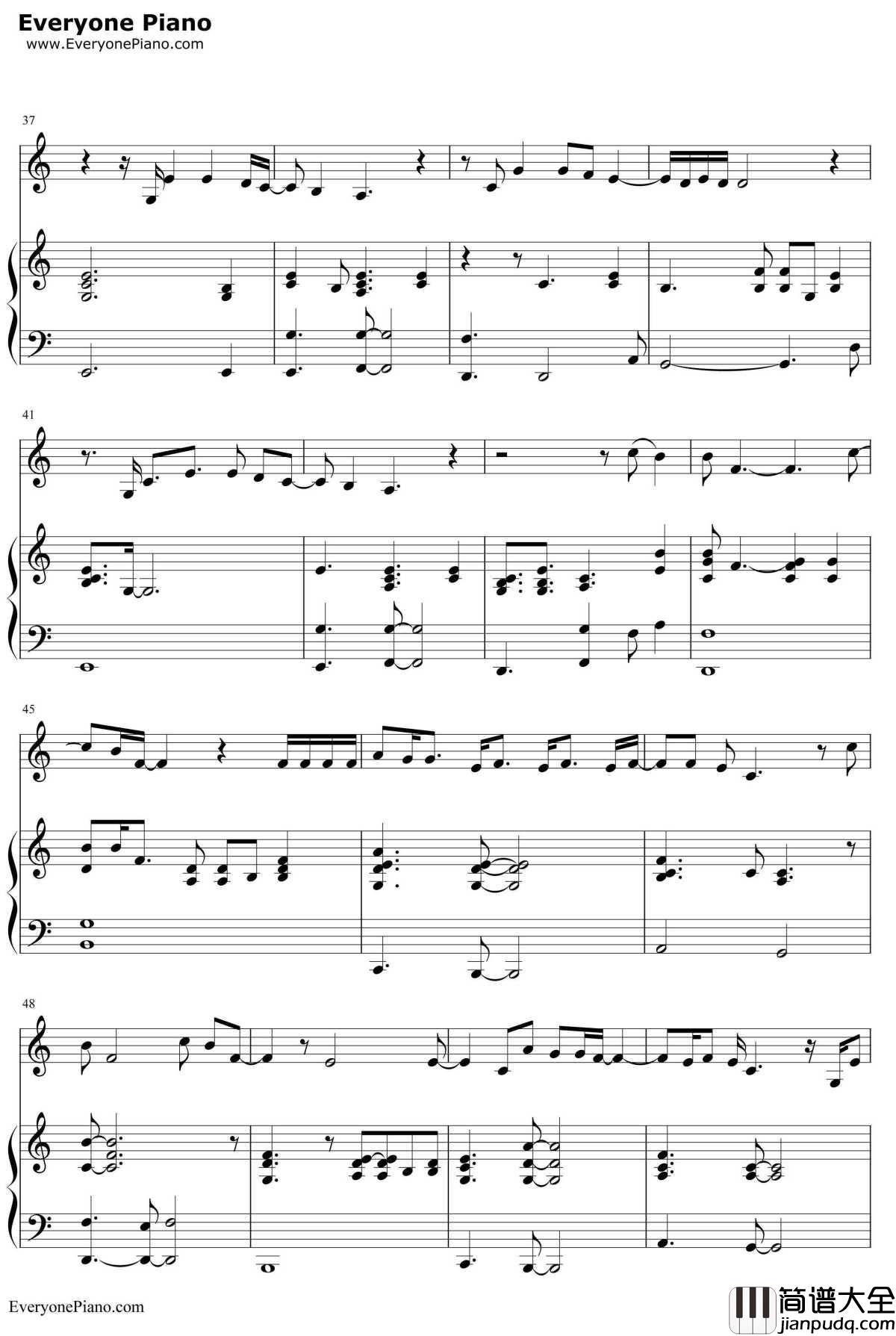 Gravity钢琴谱_SaraBareilles