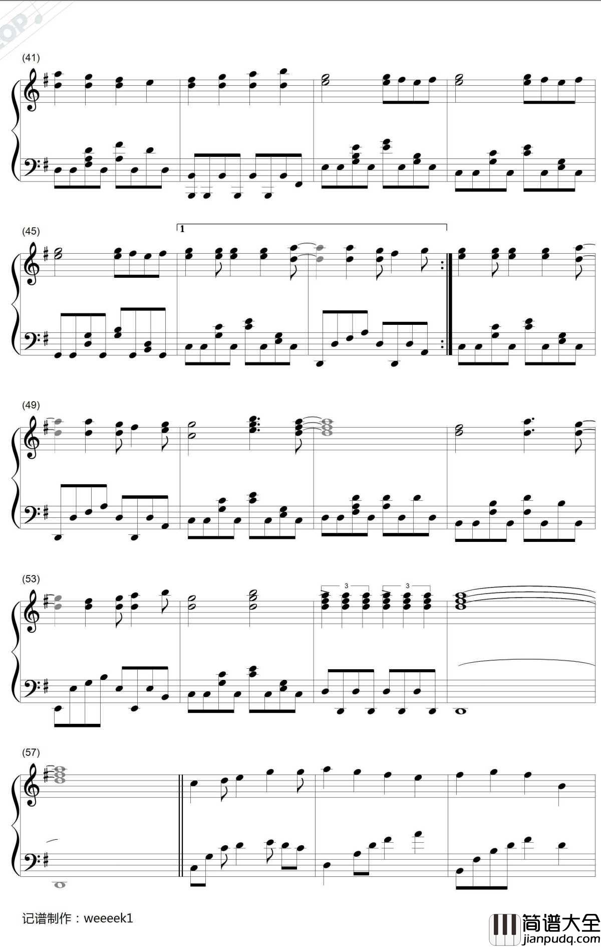 Bingo钢琴谱_SNH48