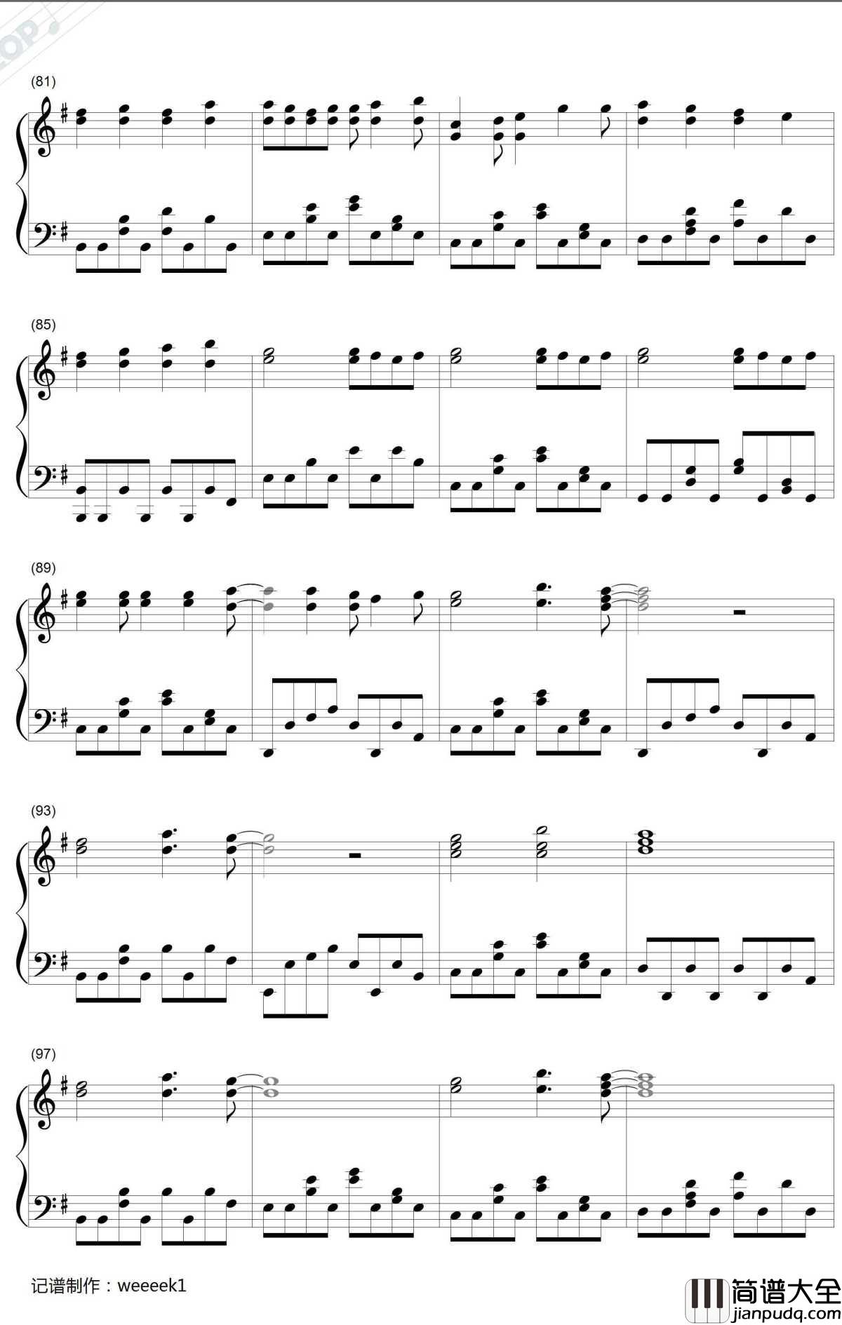 Bingo钢琴谱_SNH48