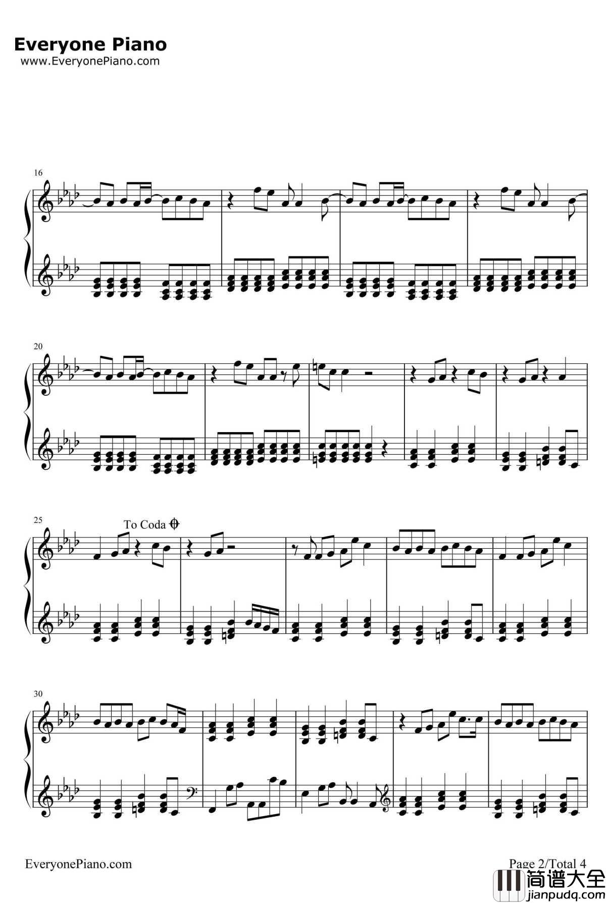 Boulevard_Of_Broken_Dreams钢琴谱_GreenDay