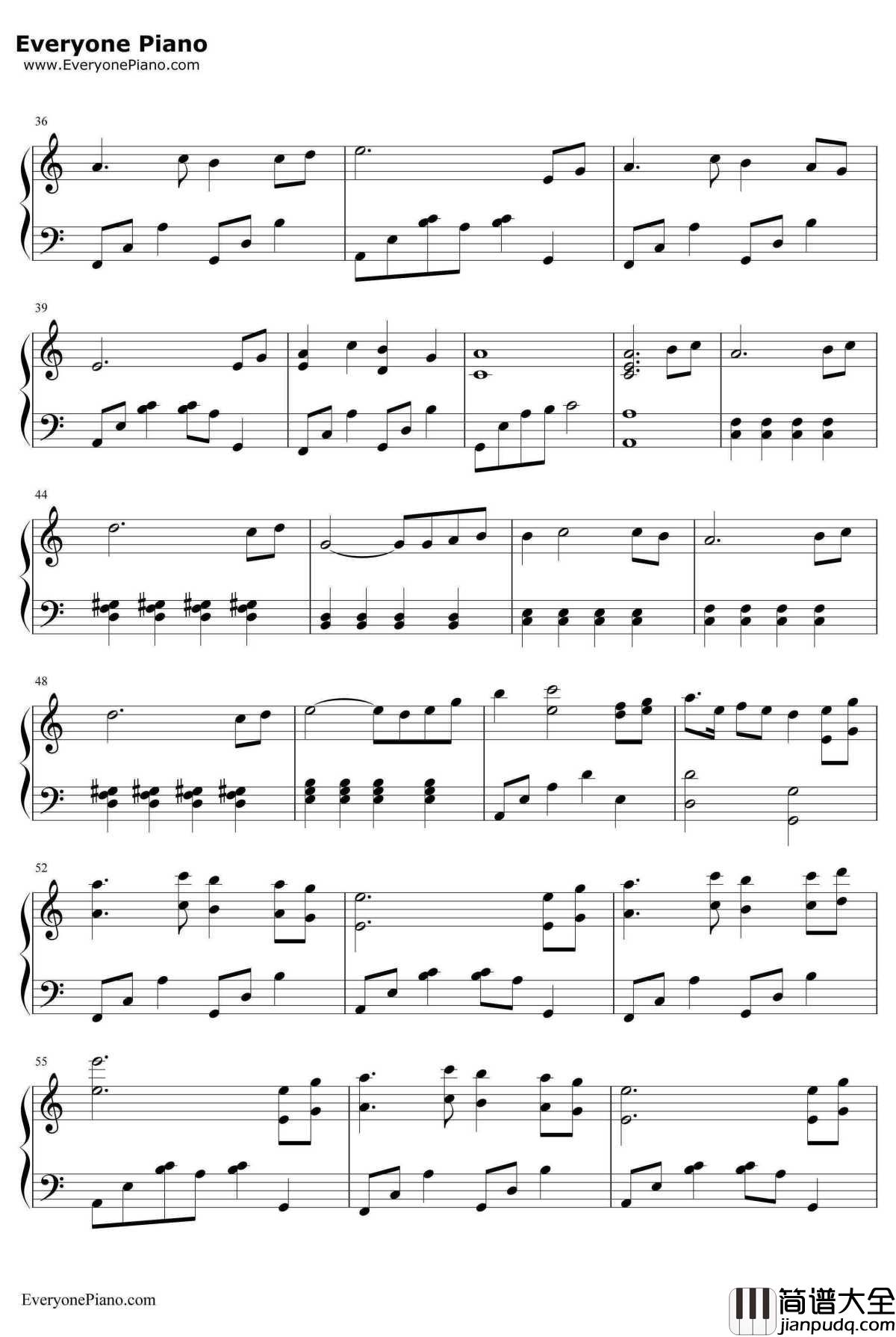 勇敢的心钢琴谱_JamesHorner_Braveheart