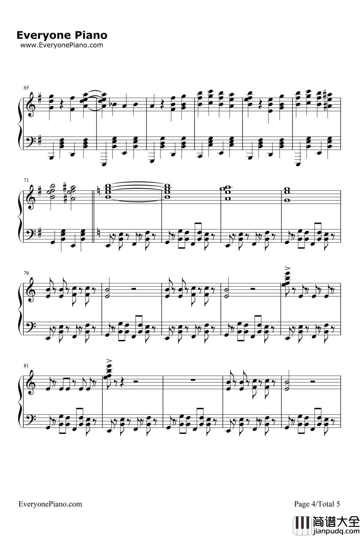 Jingo_Jungle钢琴谱_MYTH&ROID_幼女战记OP