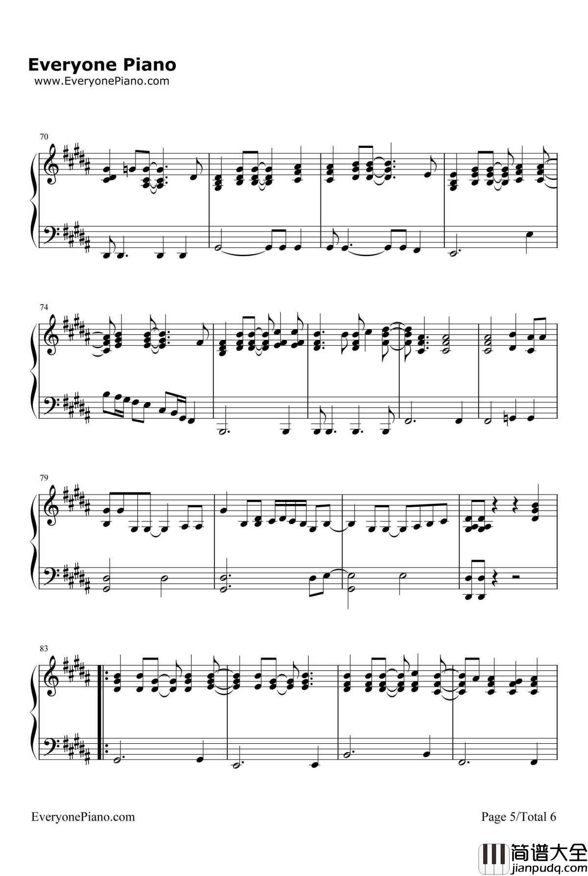 没离开过钢琴谱_林志炫__我是歌手_