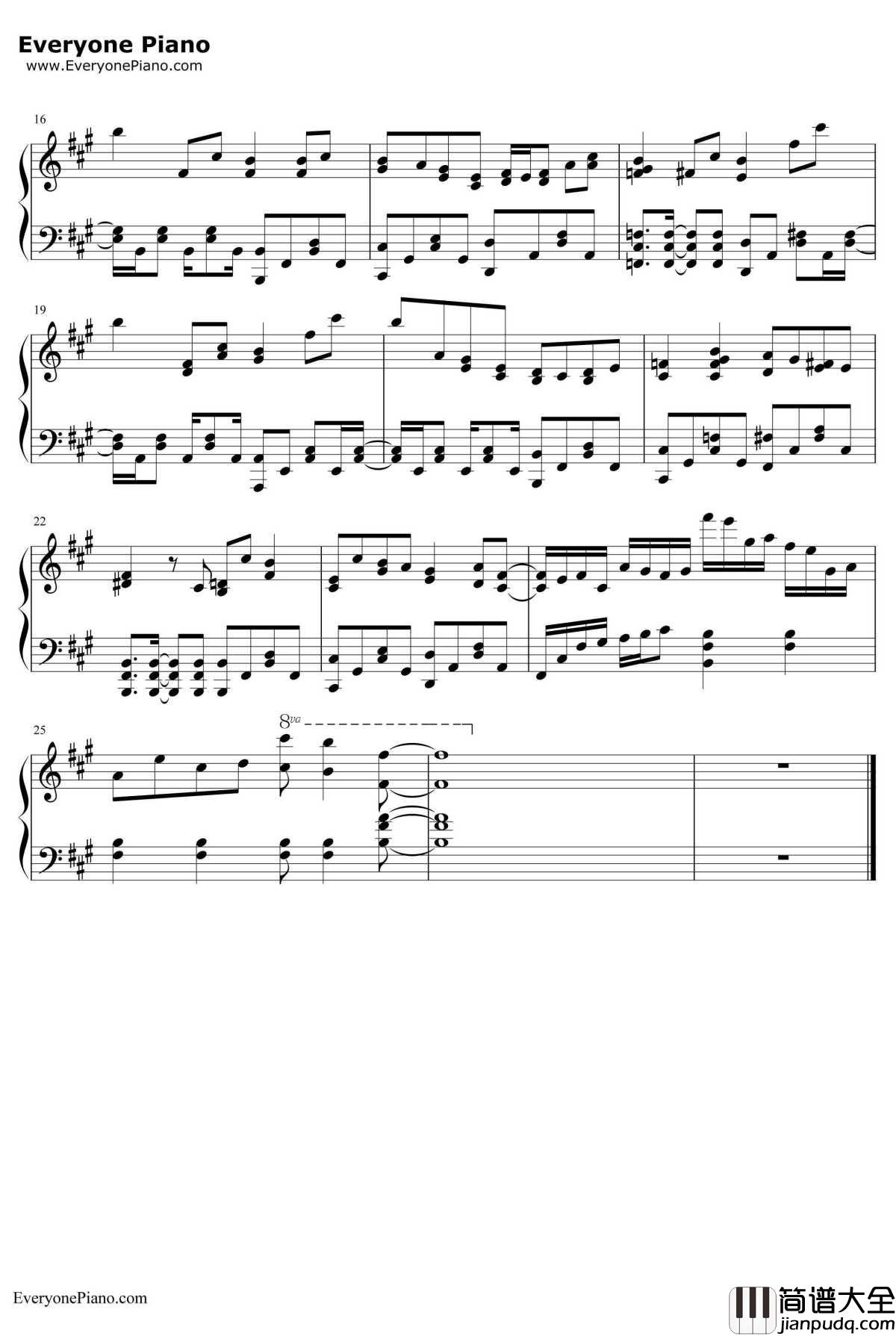 雪に咲く花钢琴谱_花泽香菜_来自新世界ED