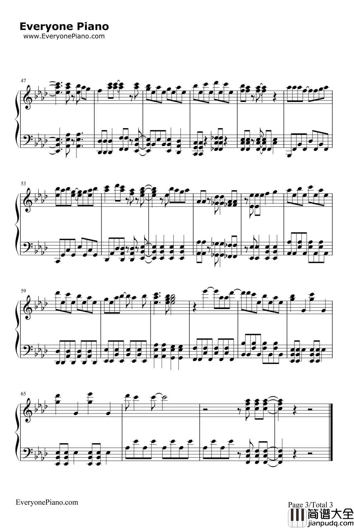 ワガママMIRRORHEART钢琴谱_大桥彩香_政宗君的复仇OP