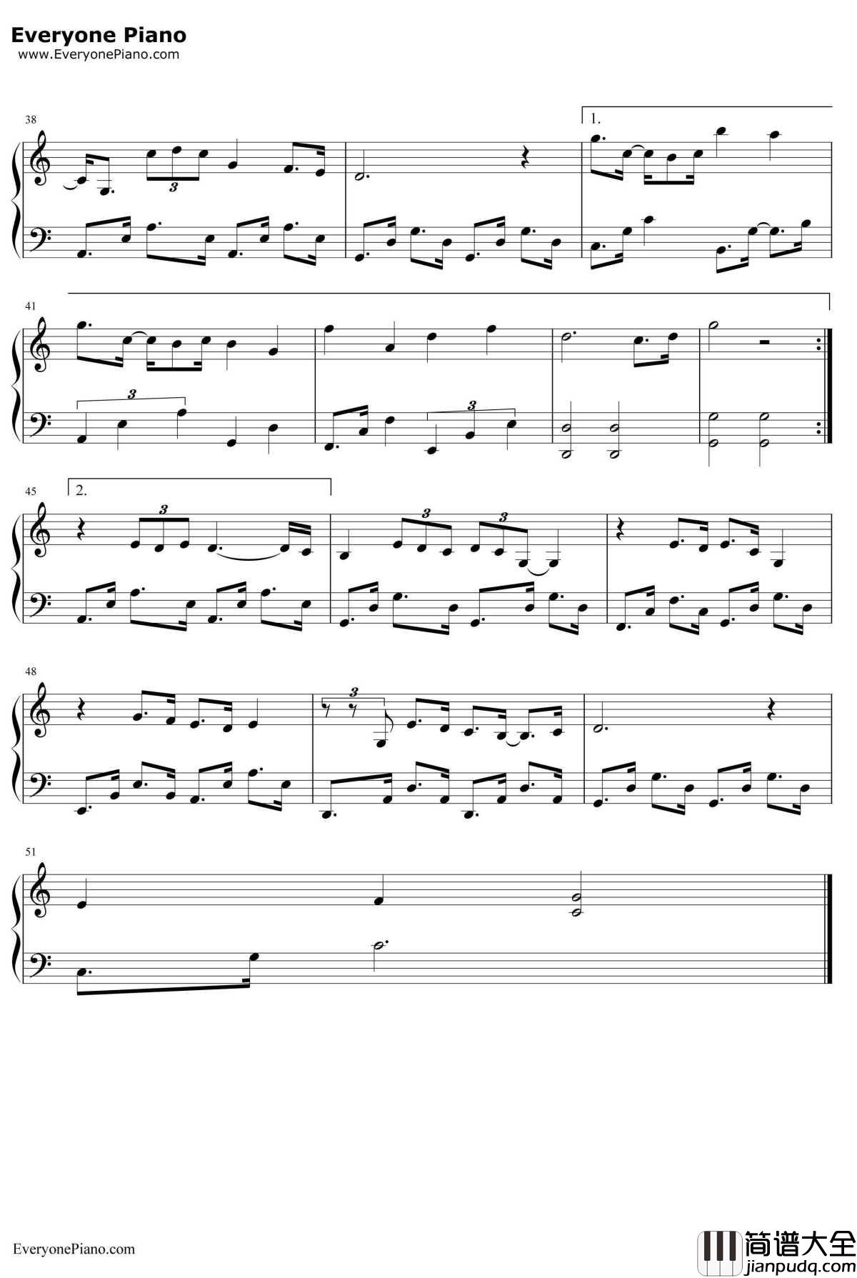 故意钢琴谱_何洁&孙郡_择天记插曲