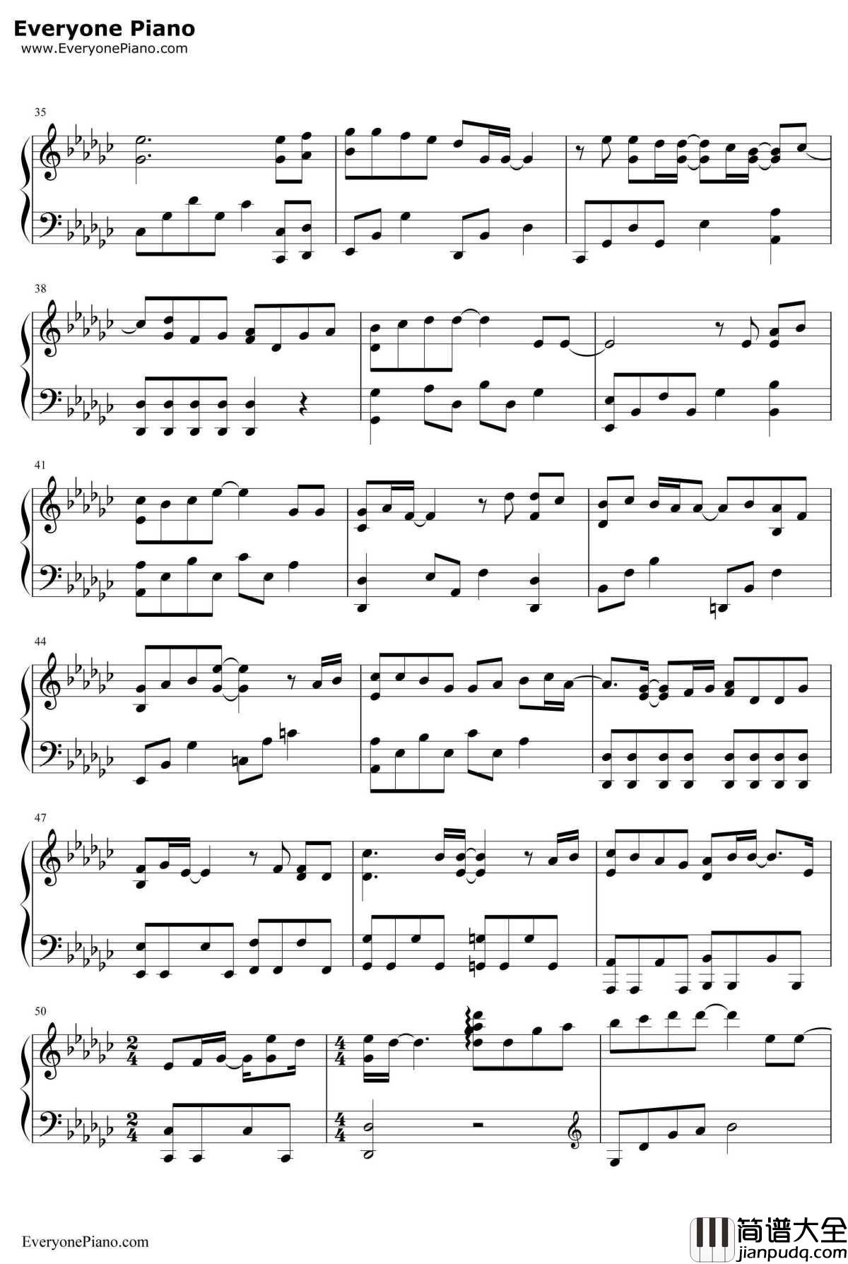 疯了般想你钢琴谱_金泰妍_TheKing2HeartsOST