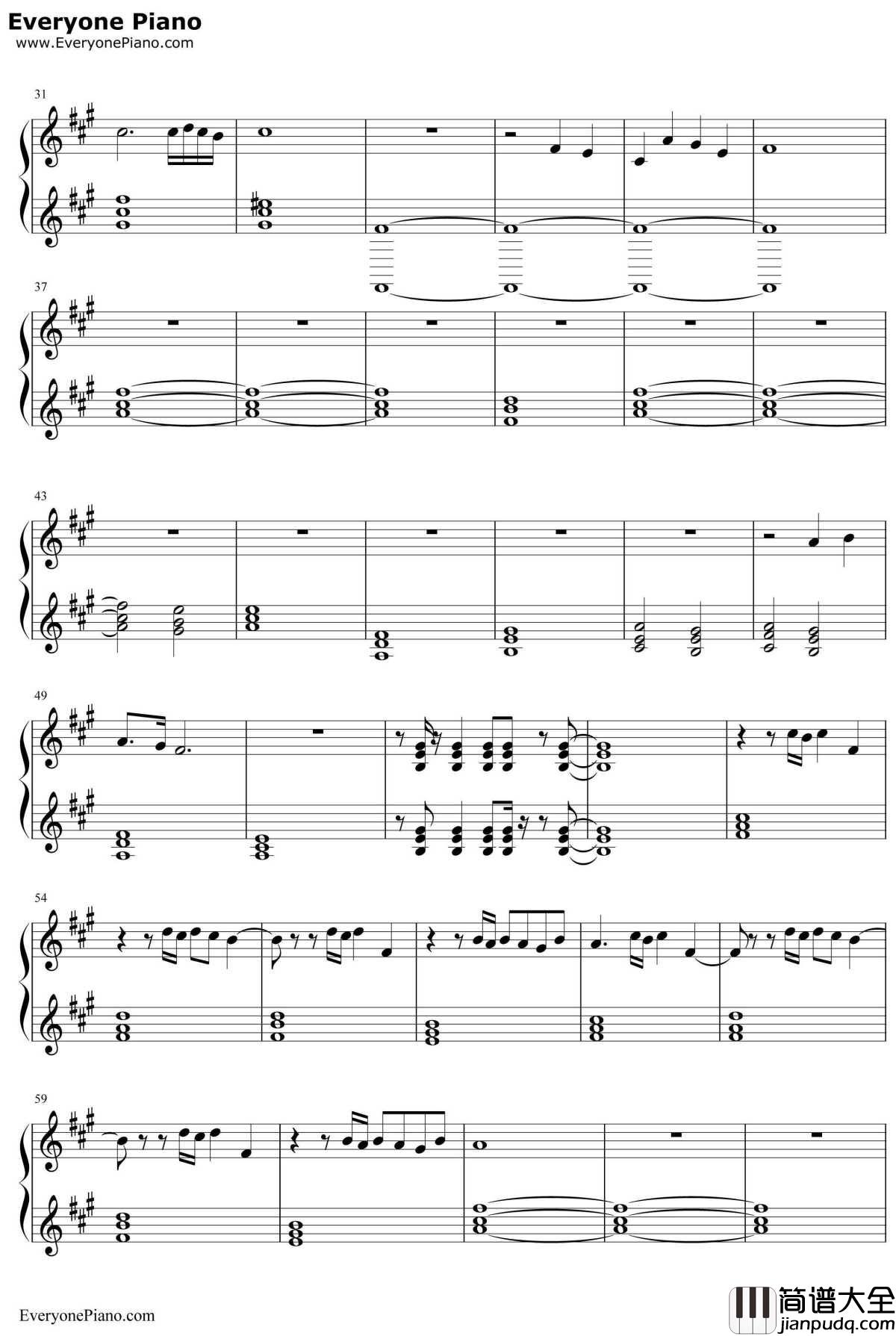 The_Final_Countdown钢琴谱_Europe