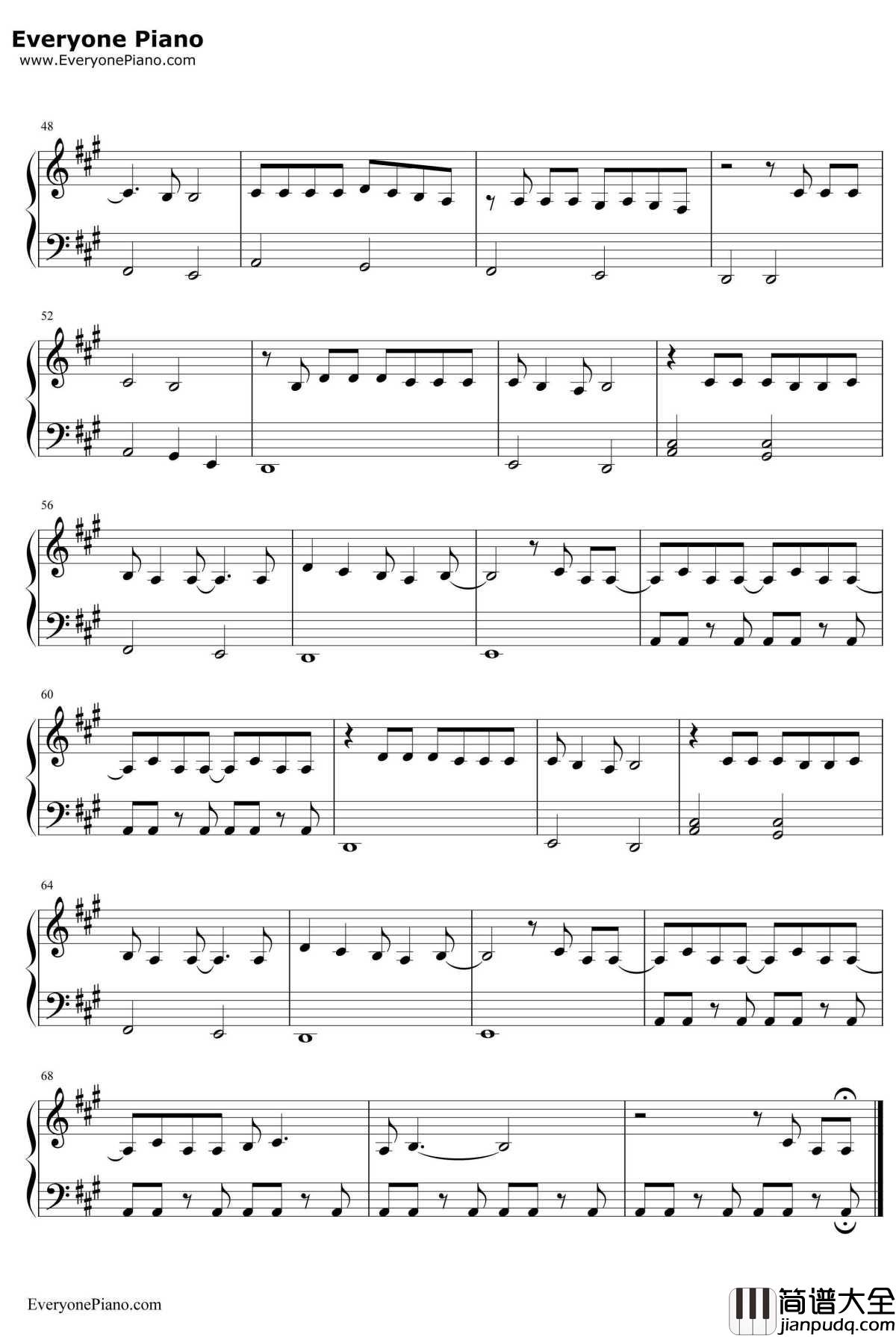 Only_You钢琴谱_SelenaGomez_十三个原因OST