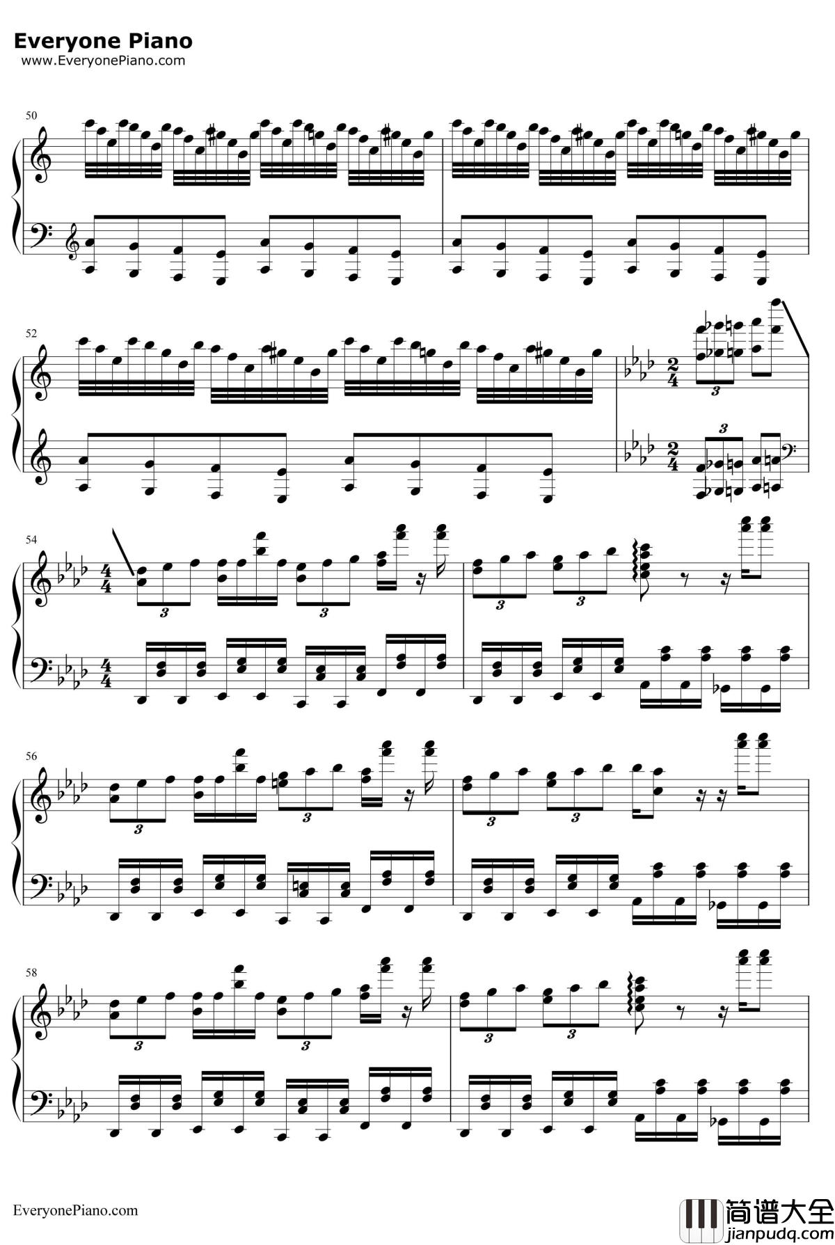 ネイティブフェイス钢琴谱_东方Project_东方风神录BGM