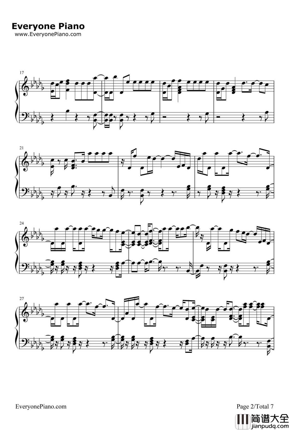 Your_Song钢琴谱_RitaOra