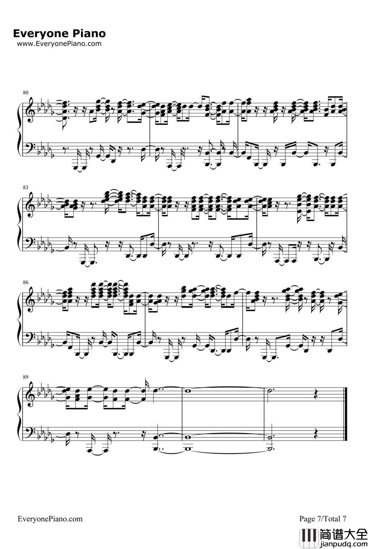 Your_Song钢琴谱_RitaOra