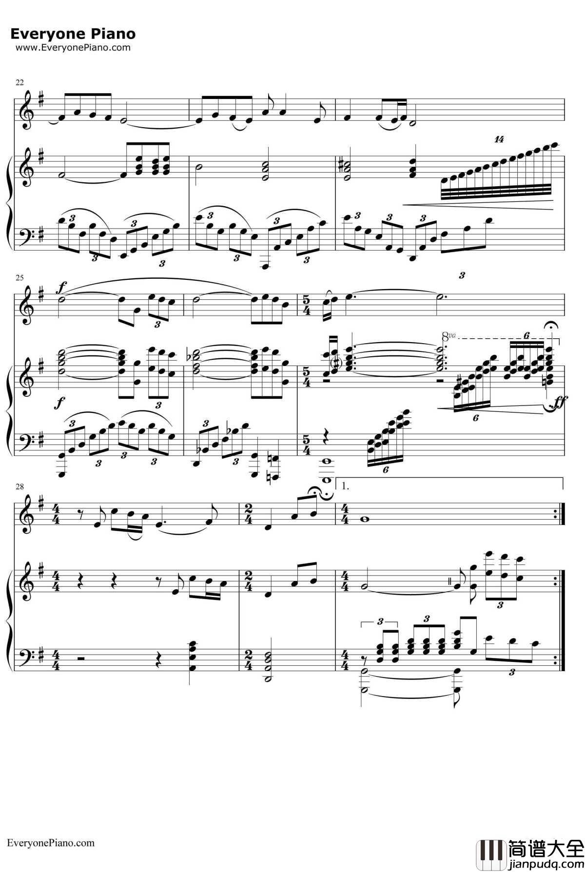 啊中国的土地钢琴谱_钟丽燕