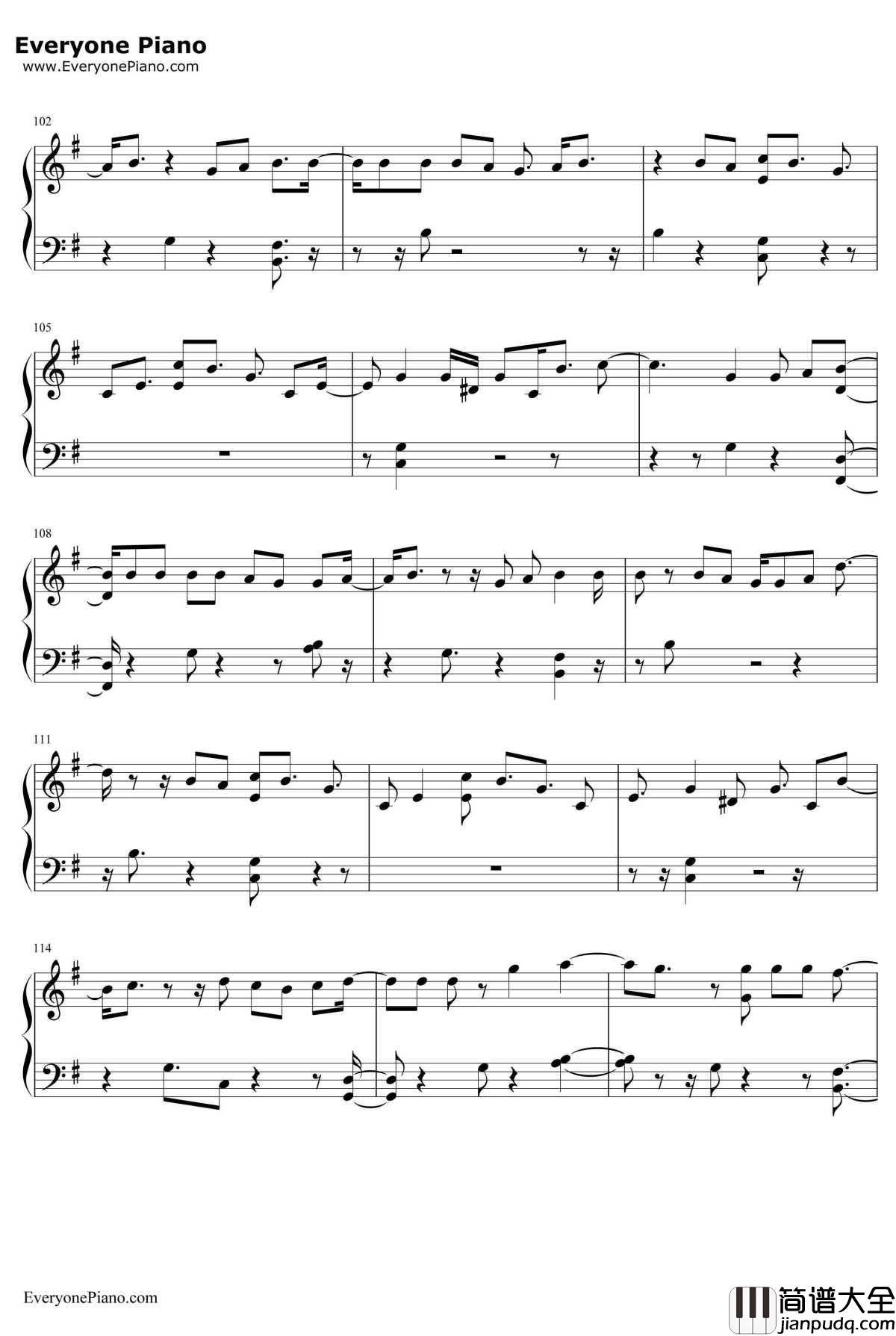 CALLING_YOU钢琴谱_Highlight